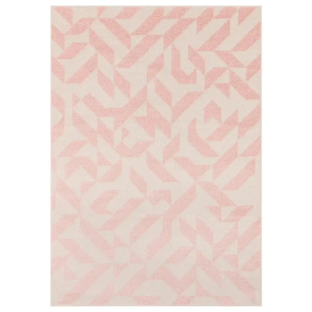 muse pink shapes rug mu04