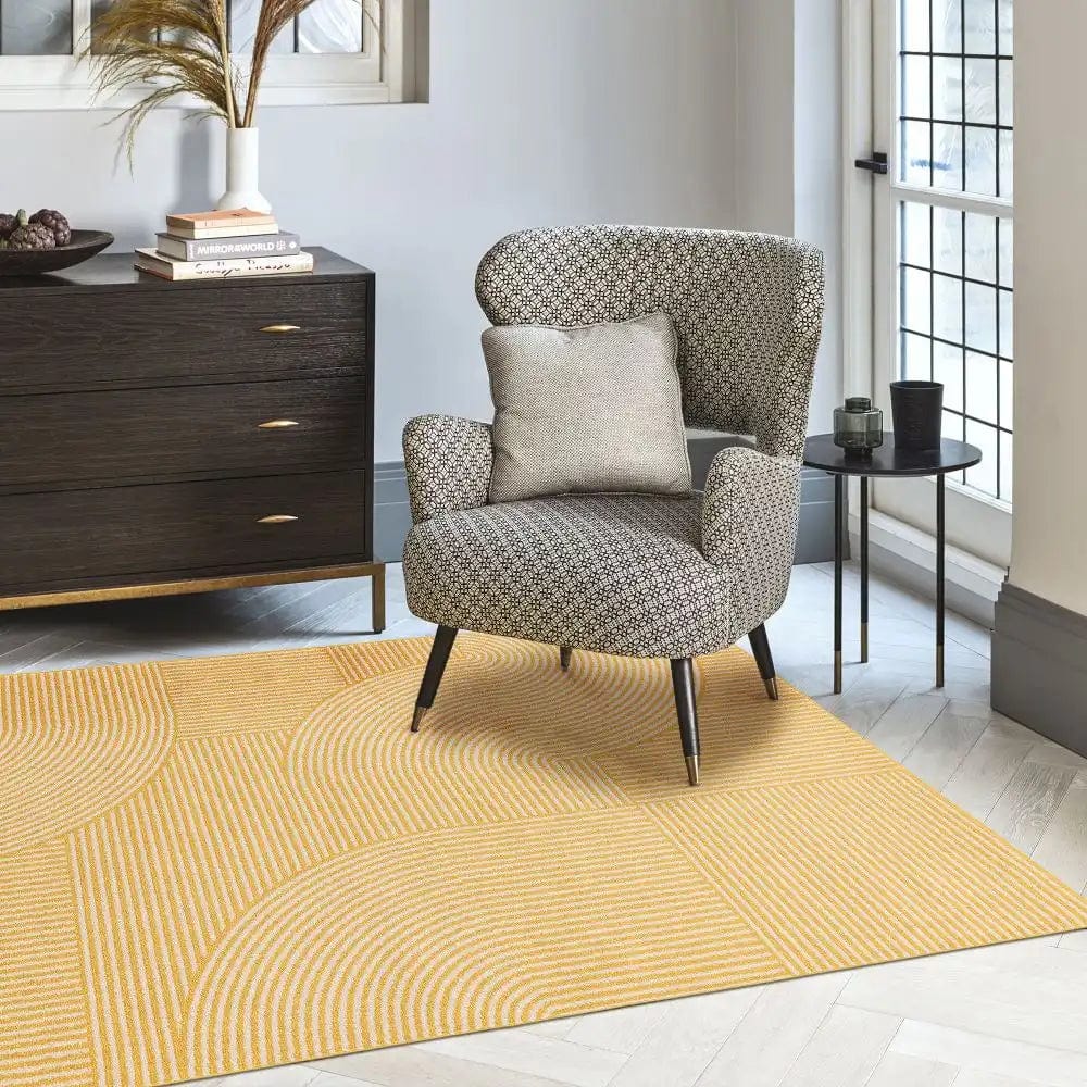 Muse Yellow Geometric Rug MU18