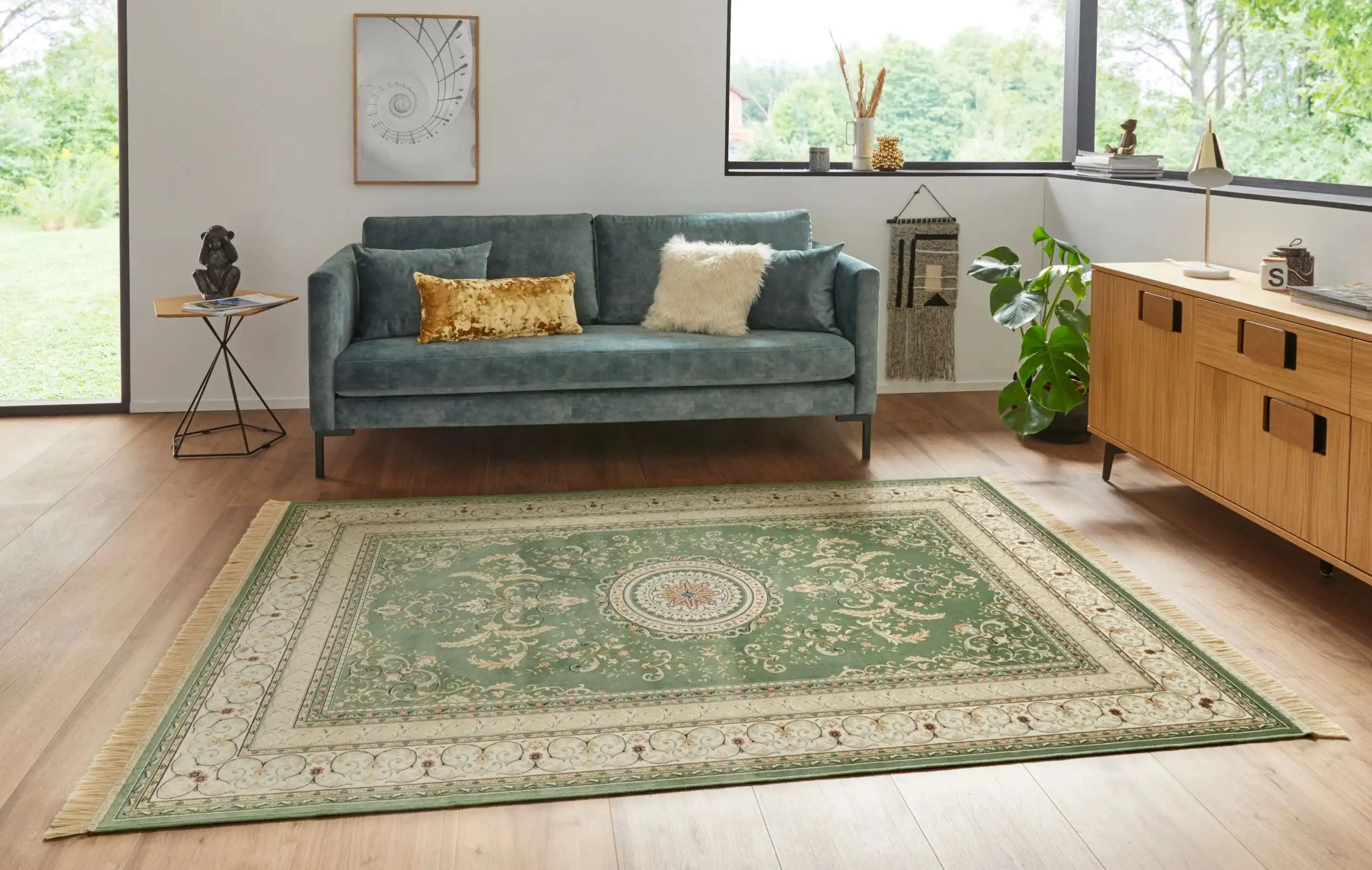 Naveh 104372 Antik Medallion Green Rug