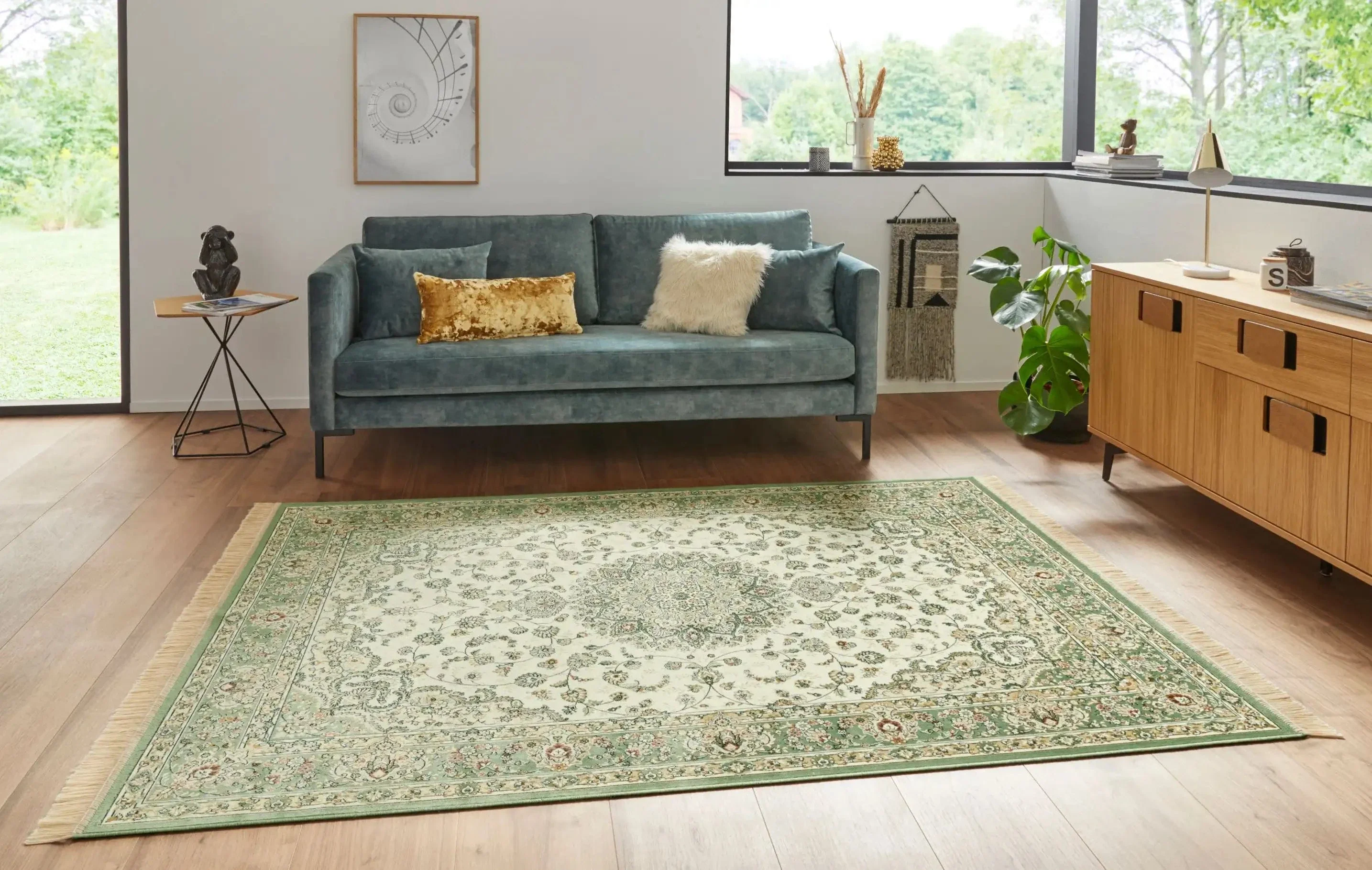 Naveh 104379 Antik Nain Ivory Green Rug