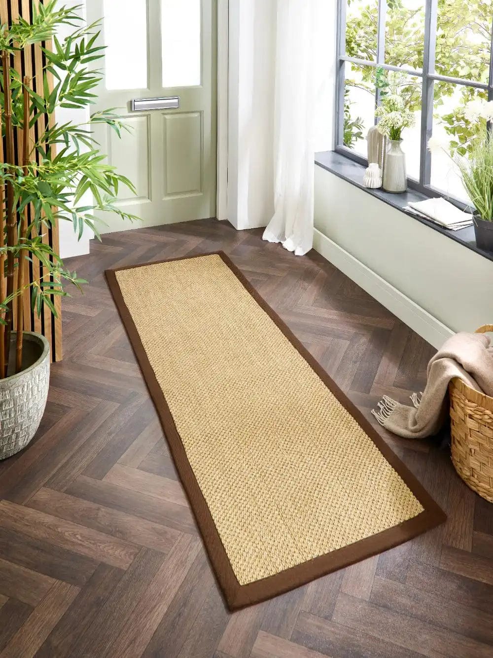 Origins Sisal Warm Natural with Dark Brown Border - Image 5