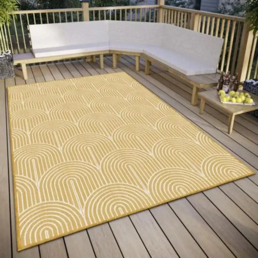 Pangli Reversible Indoor Outdoor 105849 Ochre Rug