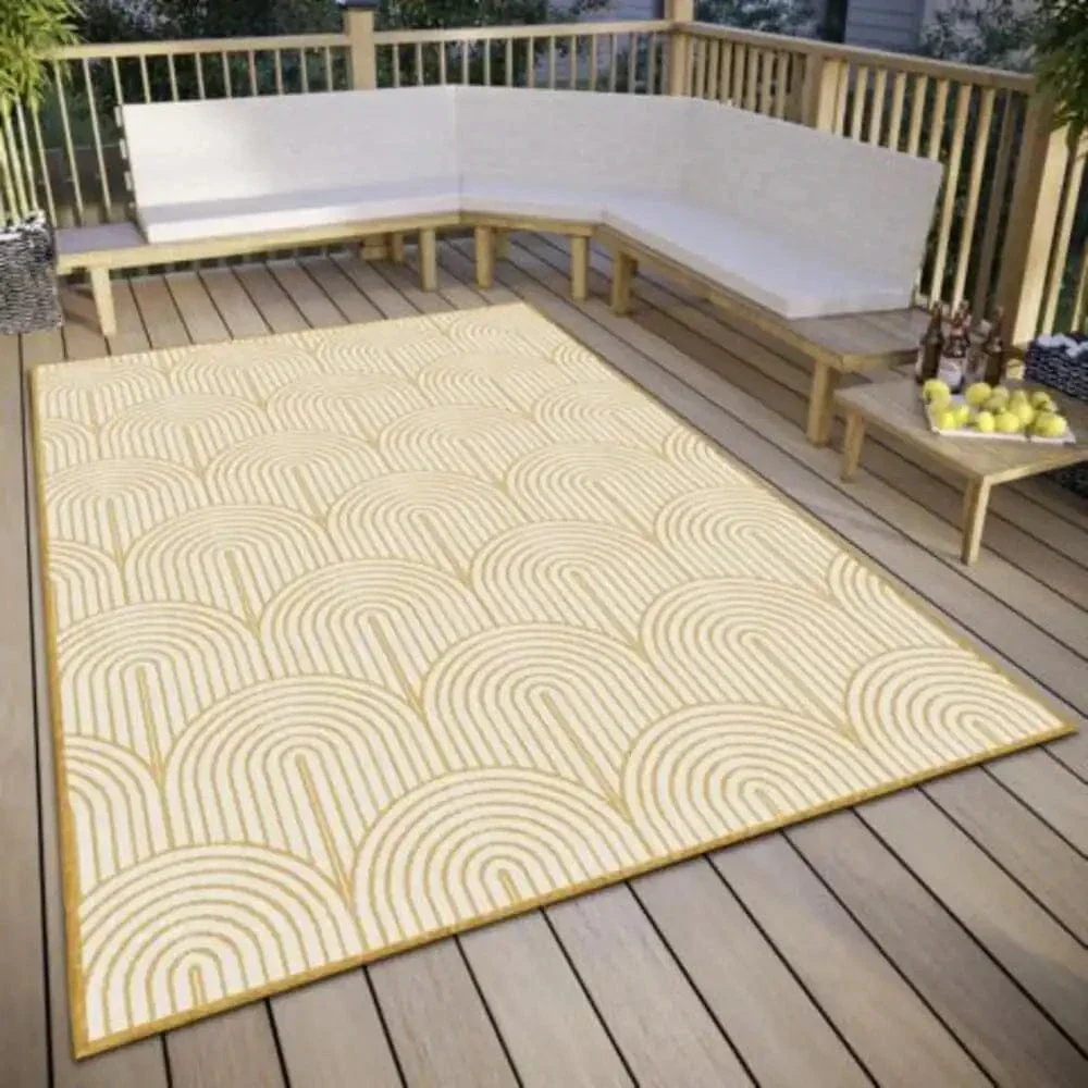 Pangli Reversible Indoor Outdoor 105849 Ochre Rug - Image 2