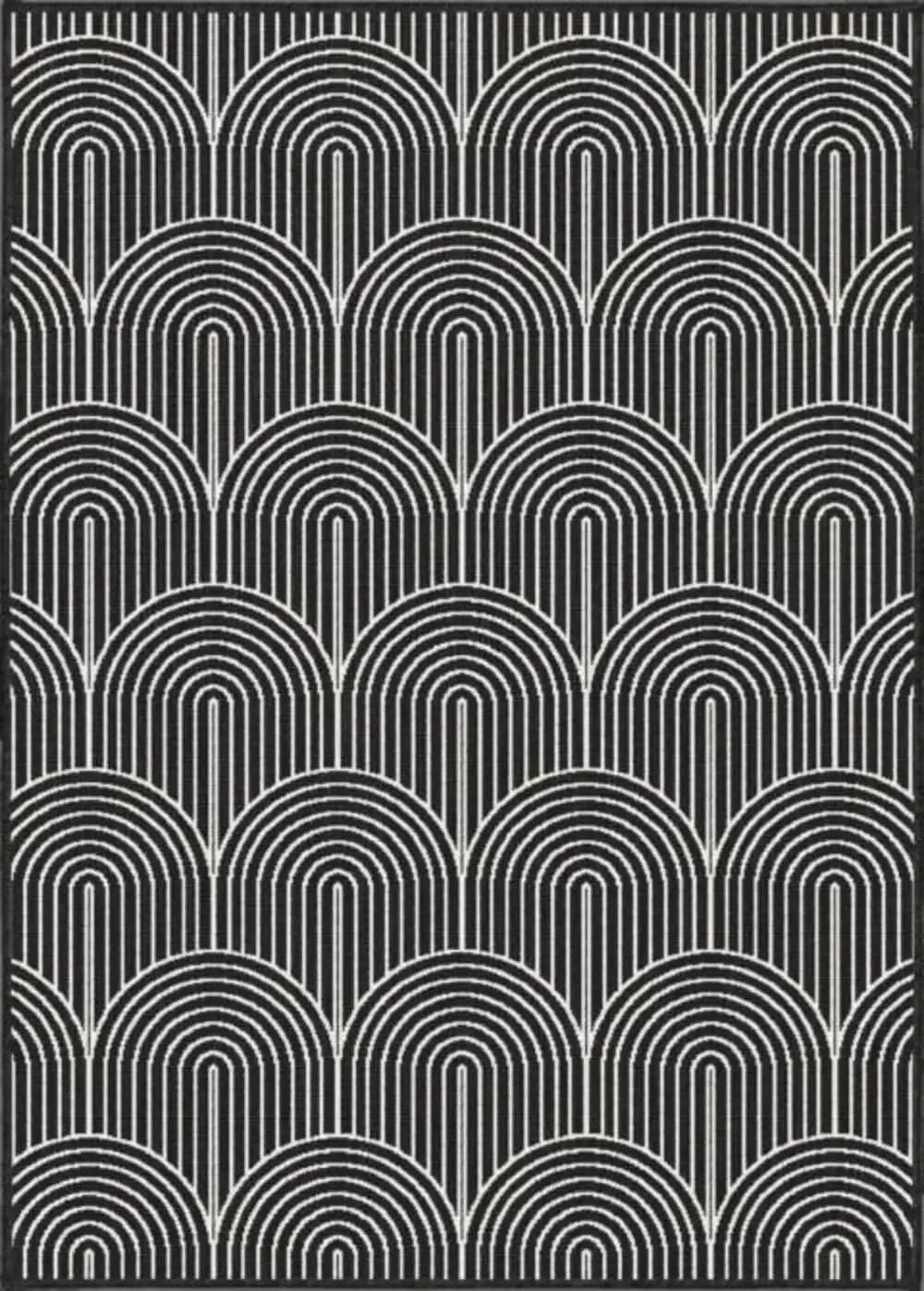Pangli Reversible Indoor Outdoor 105852 Black Rug - Image 3
