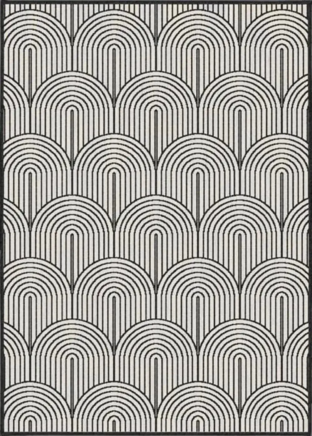 Pangli Reversible Indoor Outdoor 105852 Black Rug - Image 4