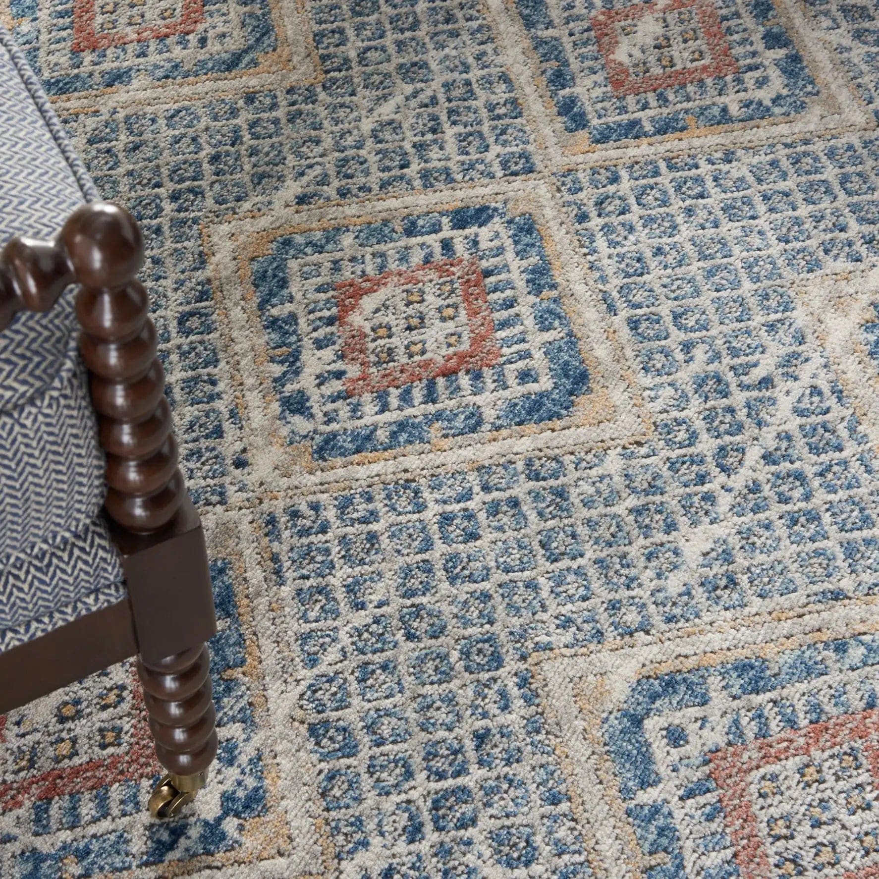 Quarry QUA16 Blue Ivory Runner - Image 2