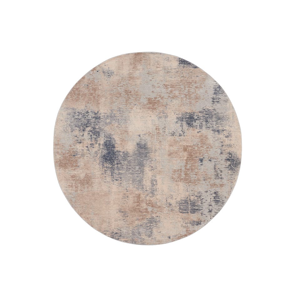 Rustic Textures RUS02 Beige Grey Round - Image 2