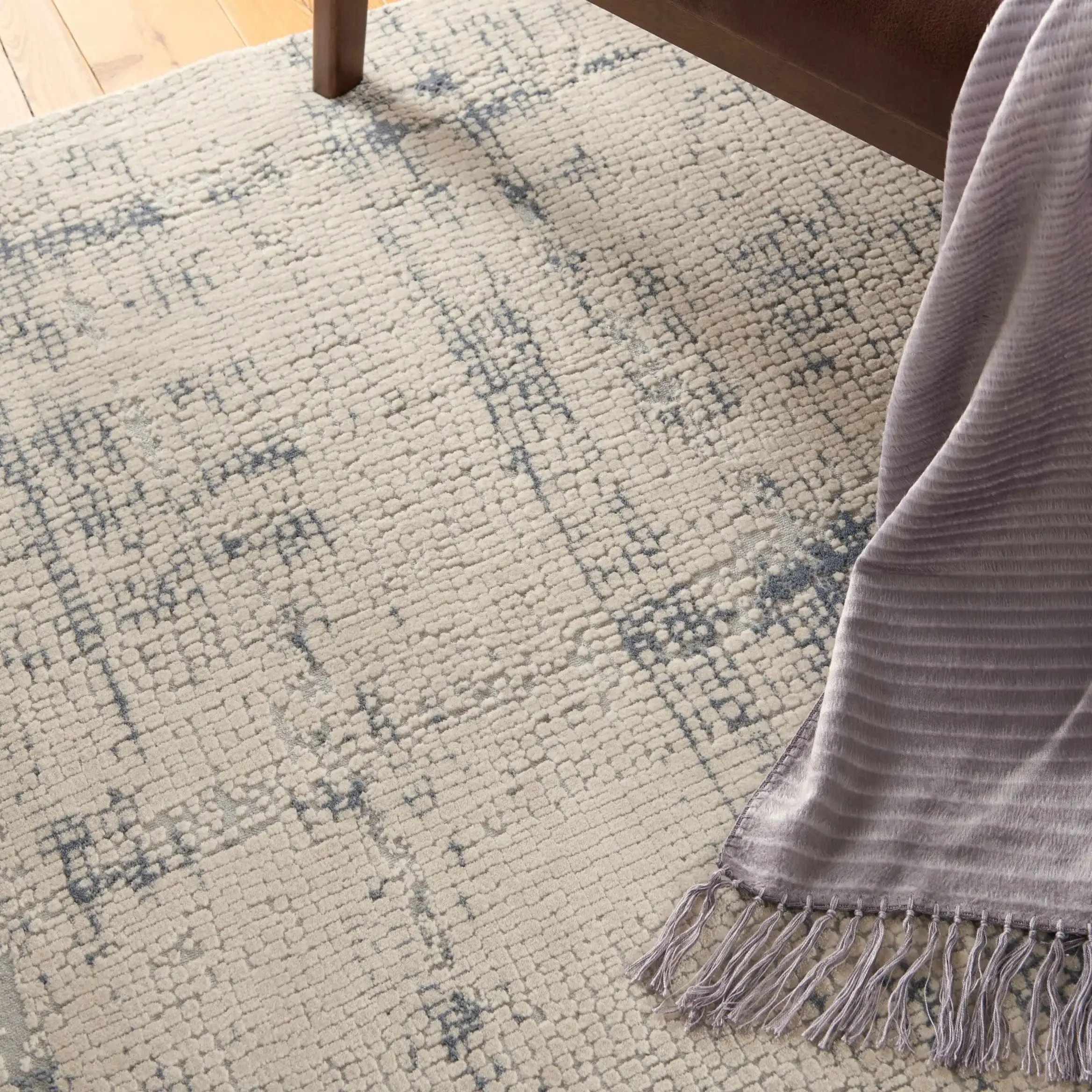 Rustic Textures RUS06 Ivory Blue - Image 2