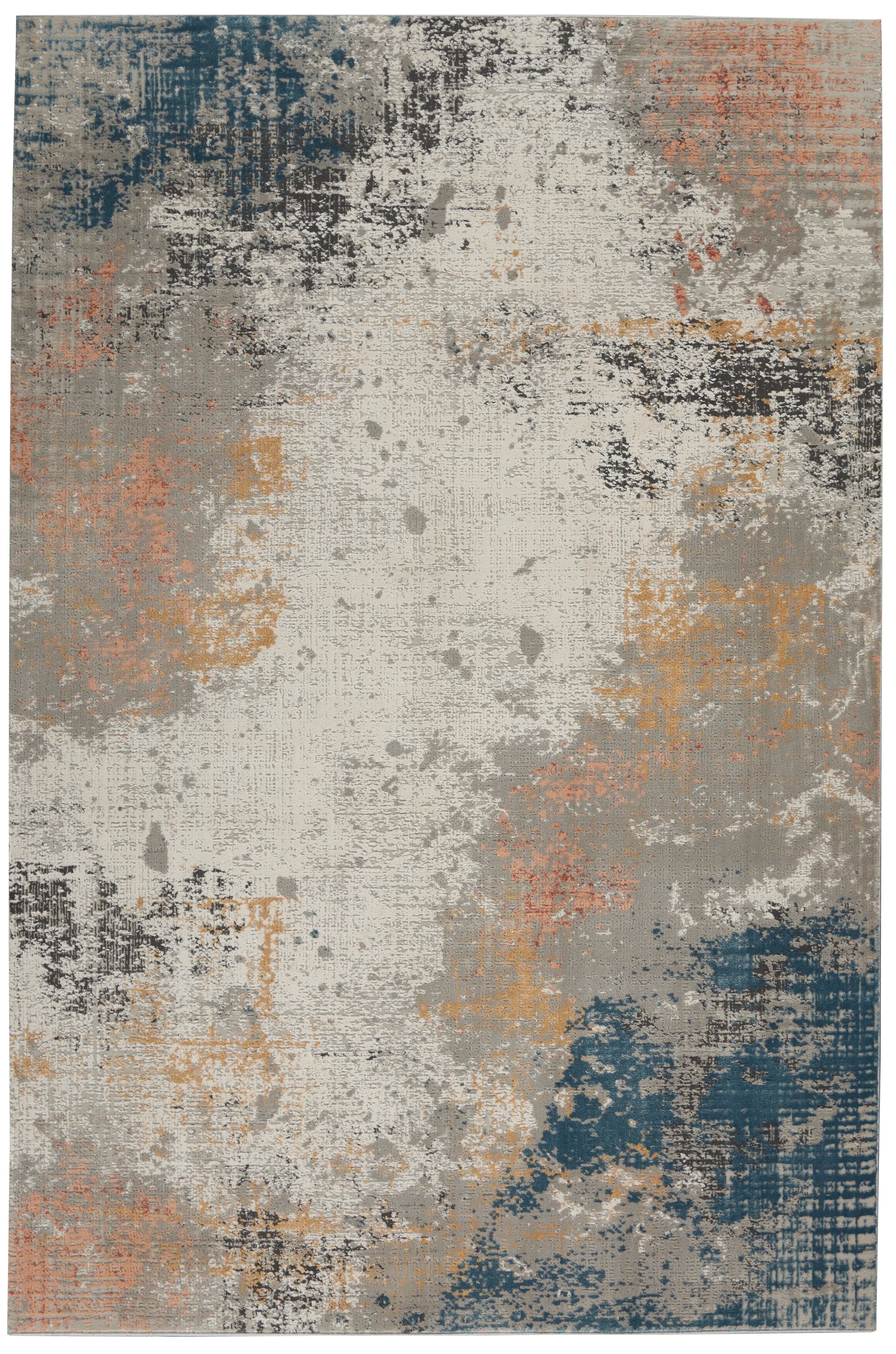 Rustic Textures RUS13 Grey Blue Runner - Image 5