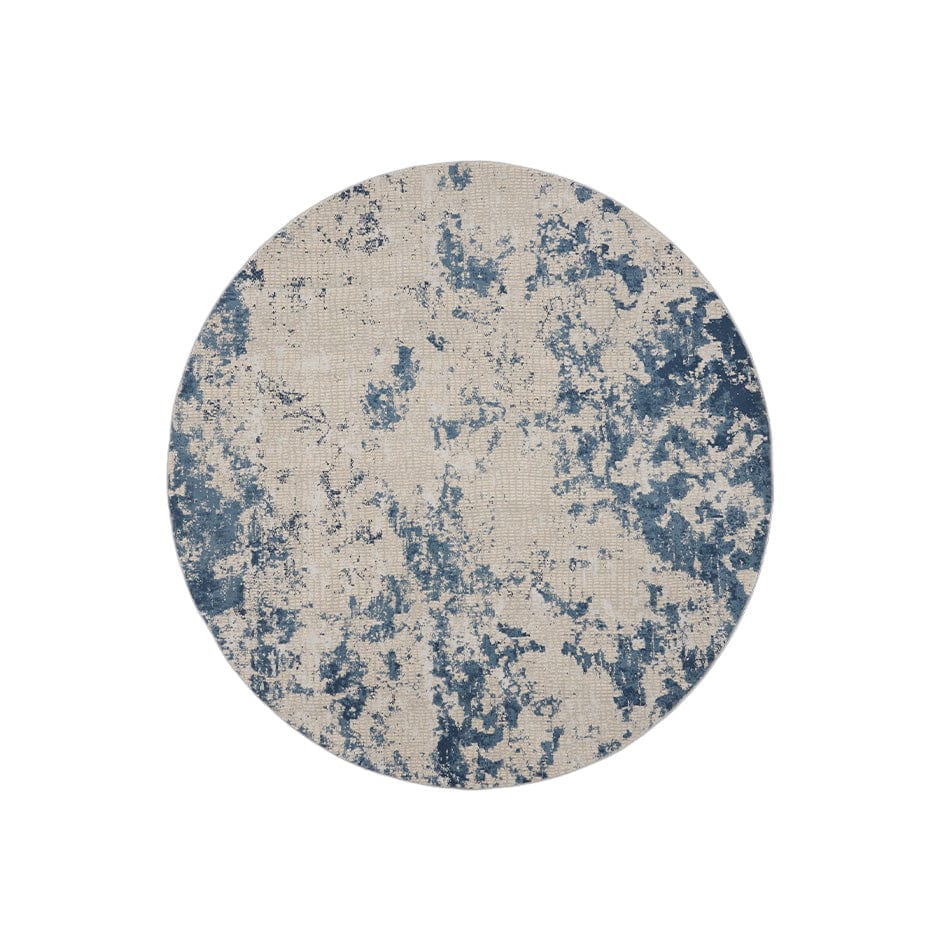 Rustic Textures RUS16 Grey Blue Round - Image 2