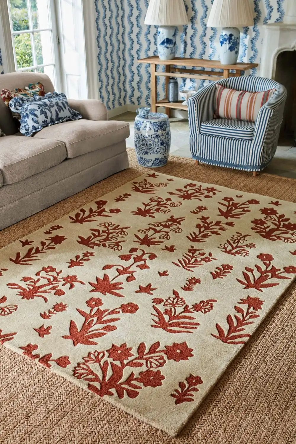 Sanderson Woodland Glade Linen/Russet Brown 146801 - Image 3