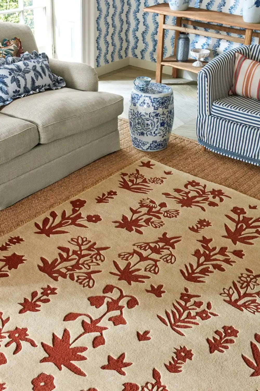 Sanderson Woodland Glade Linen/Russet Brown 146801 - Image 4