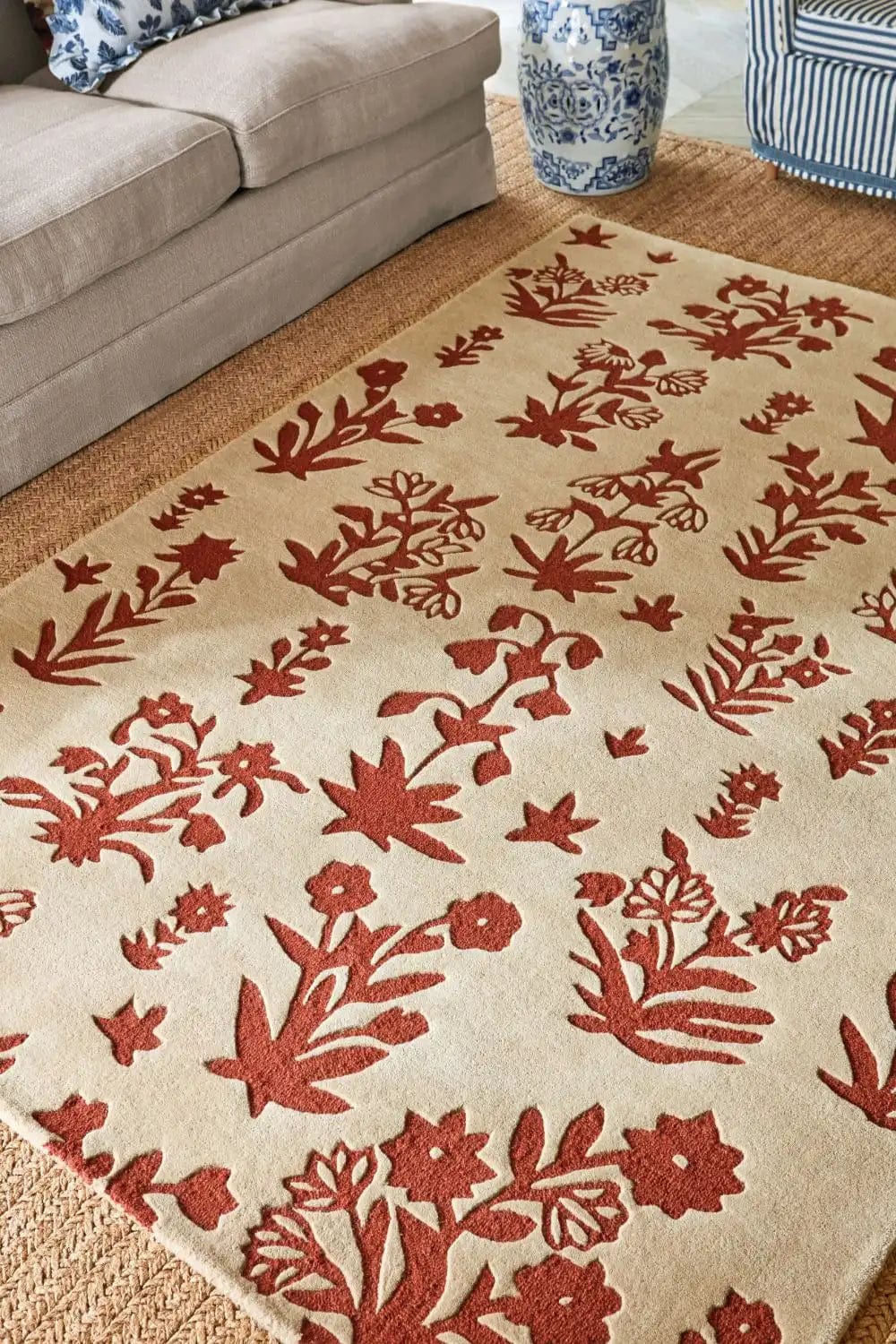 Sanderson Woodland Glade Linen/Russet Brown 146801 - Image 5