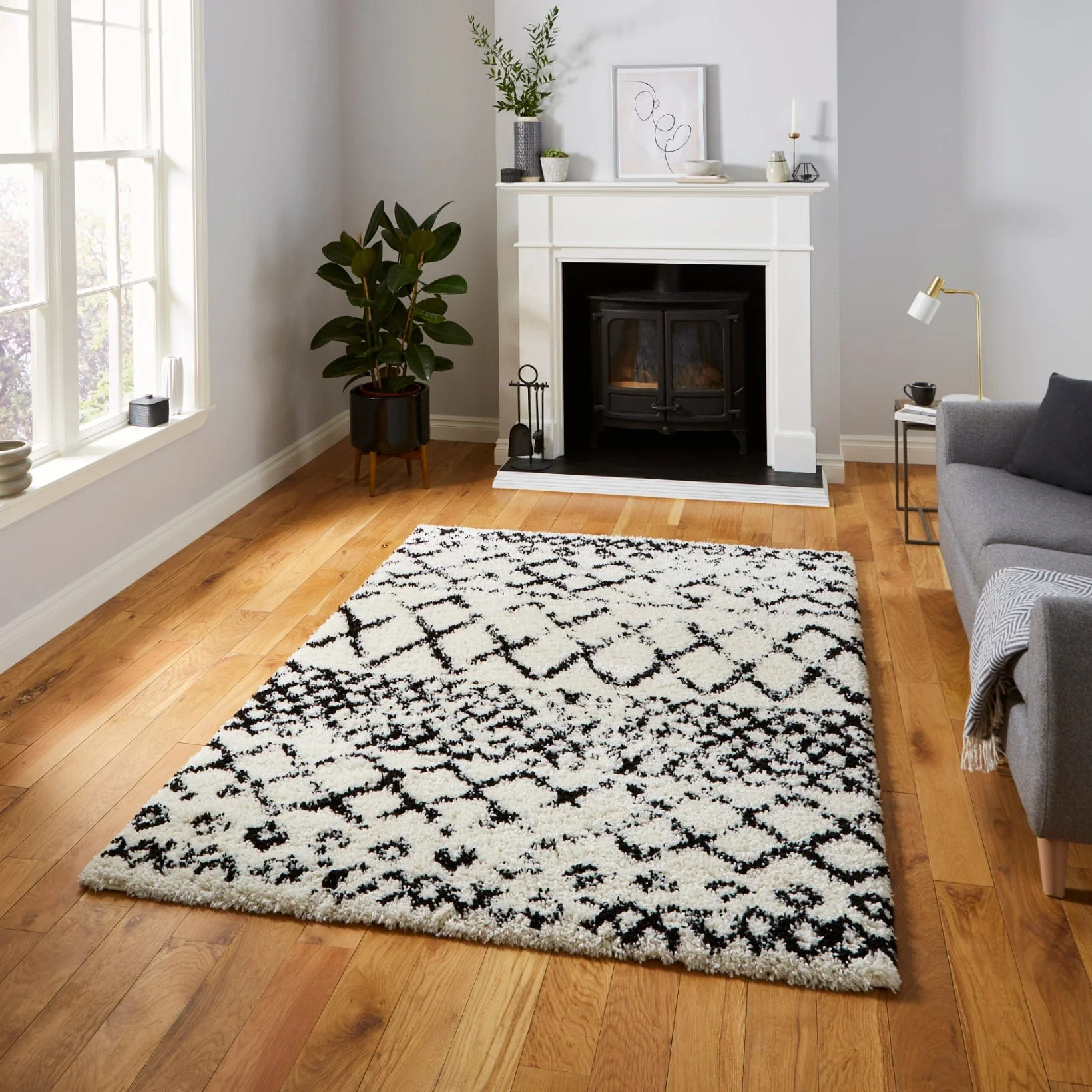 Scandi Berber G272 White Black