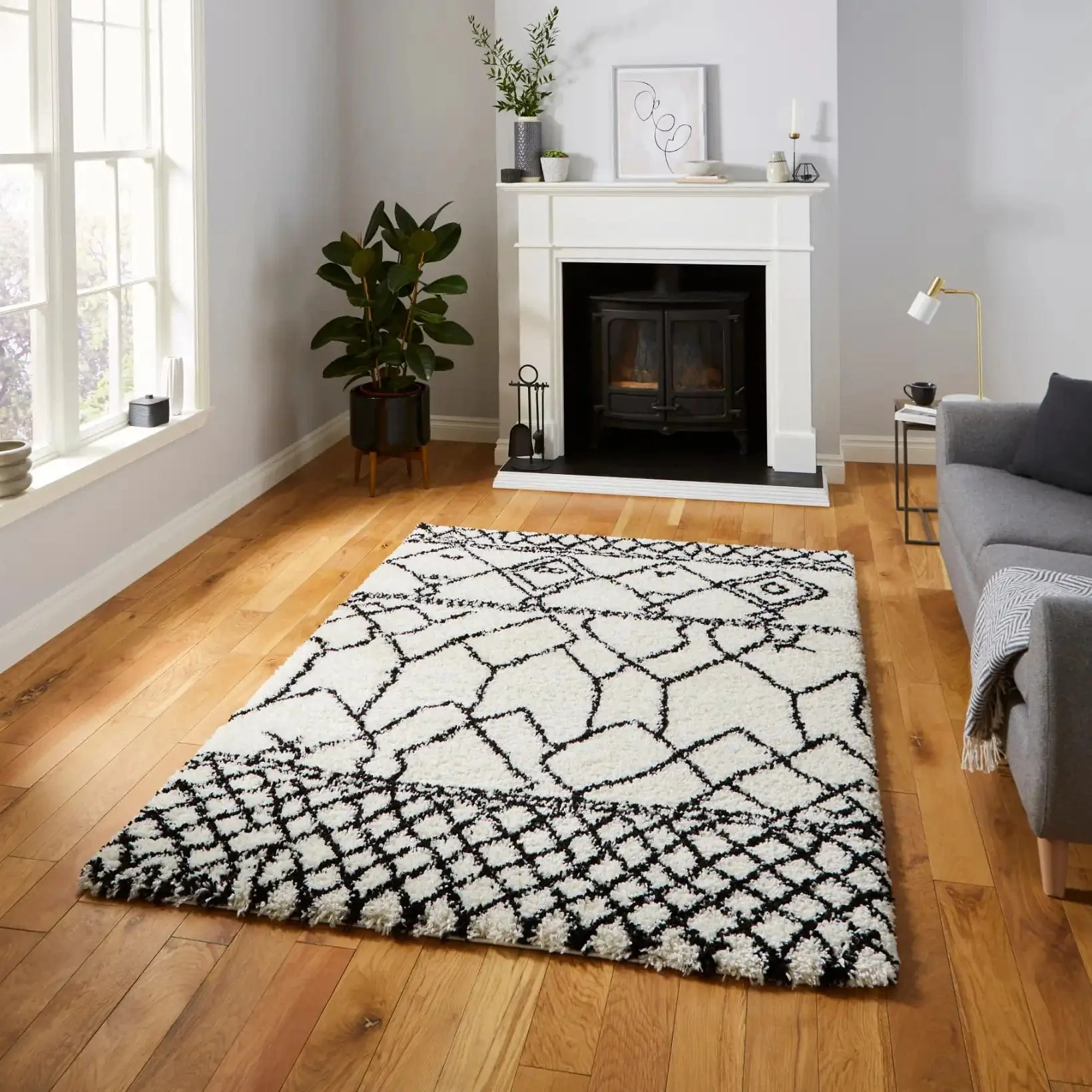 Scandi Berber G276 White Black