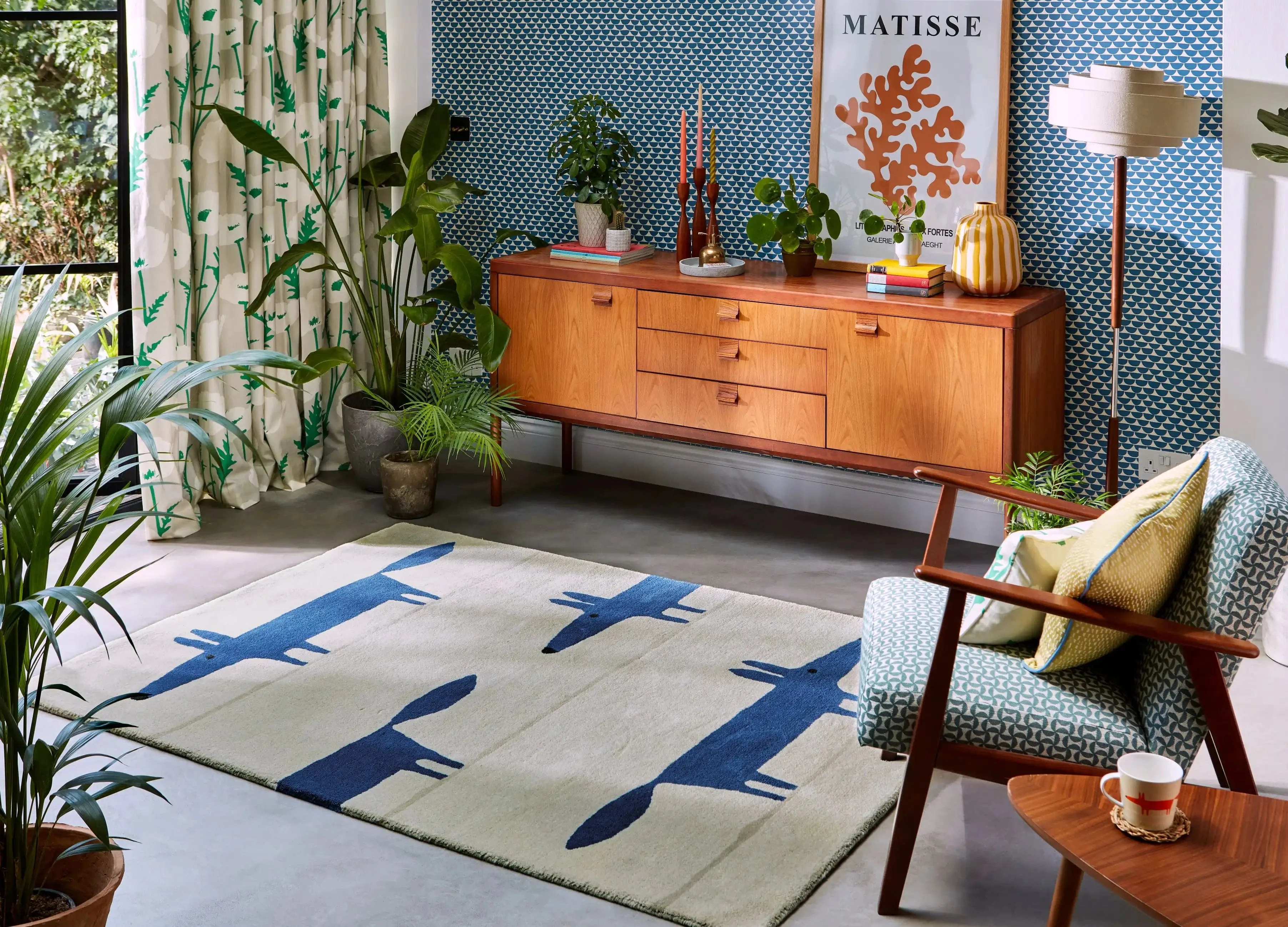 Scion Hand Tufted Mr Fox Pebble Denim 025328