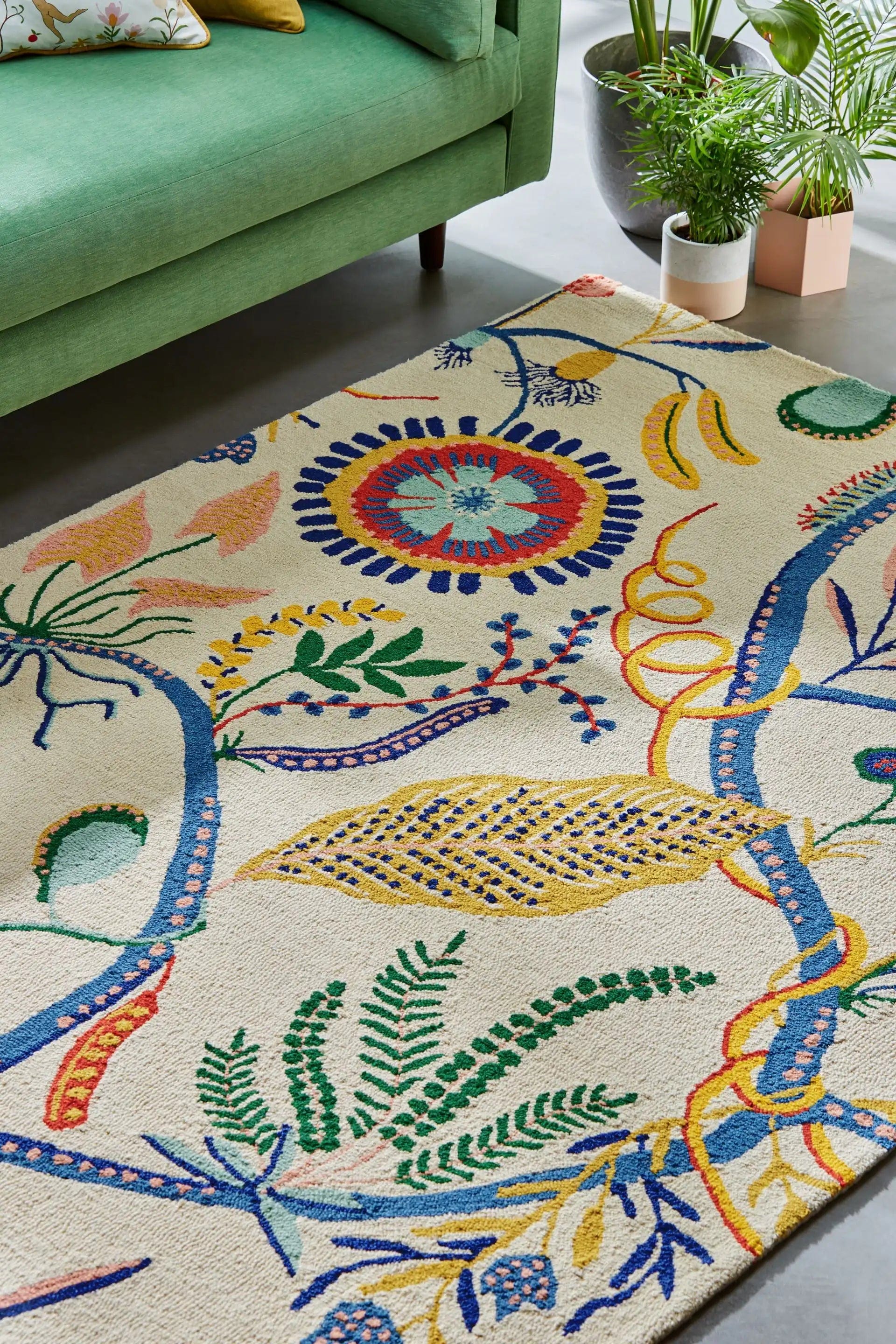Scion Screen Printed Jackfruit & The Beanstalk Chai Sage 125706 - Image 3