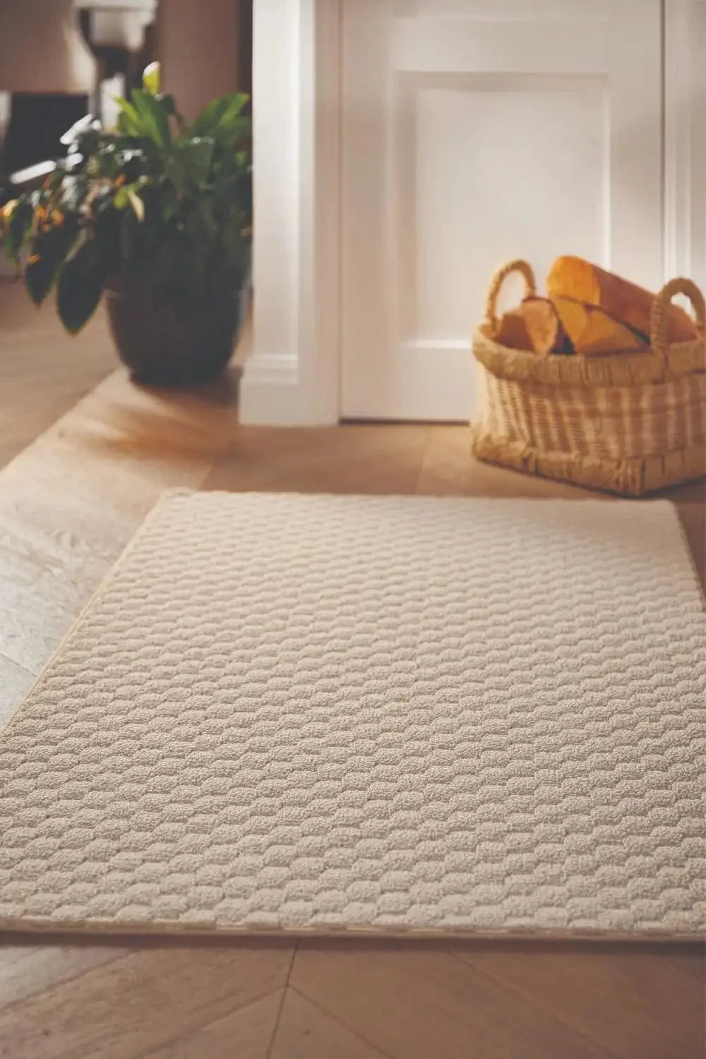 Sculptured Washable Basket Honeycomb Ivory - Image 3