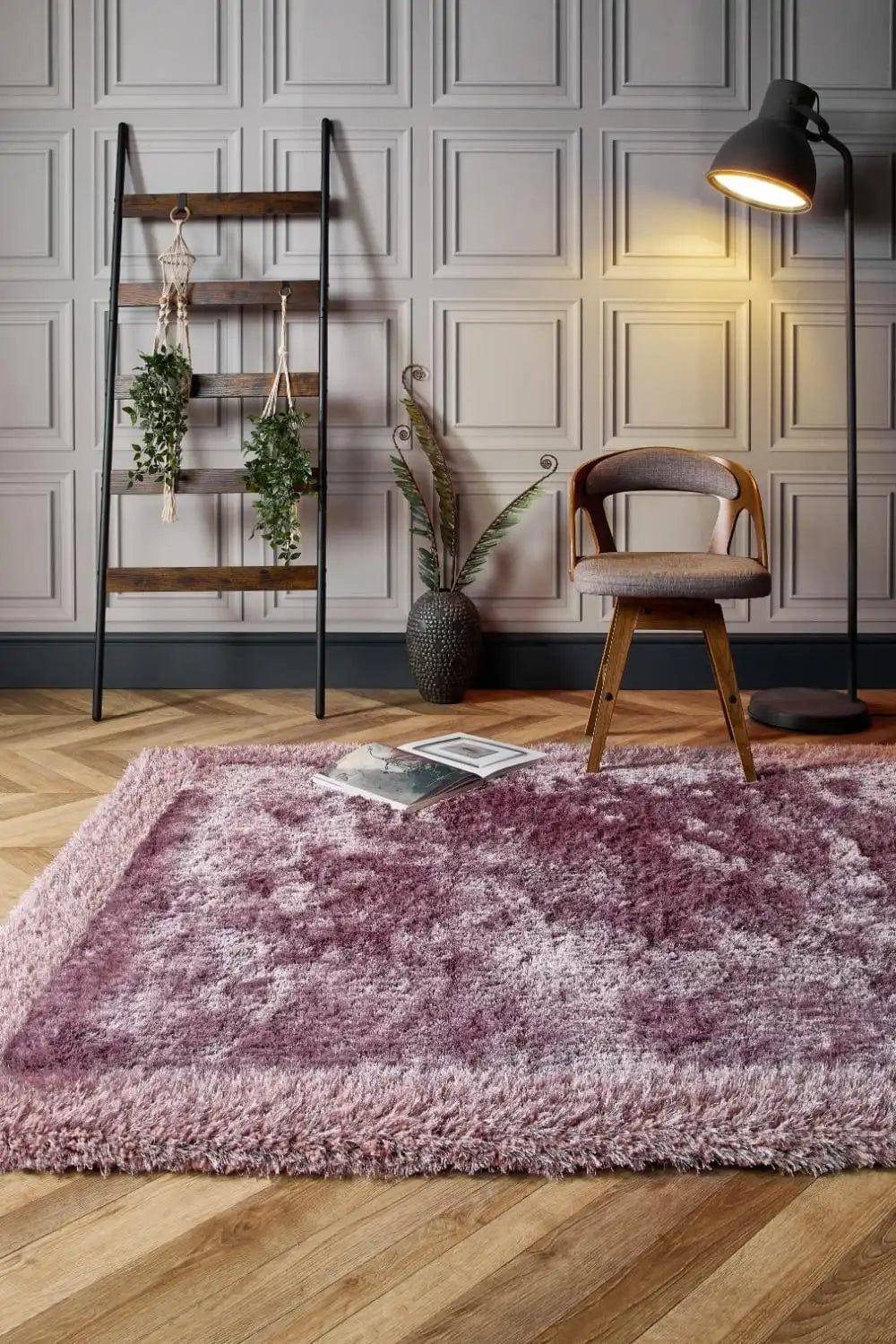 Shimmer Border Mauve