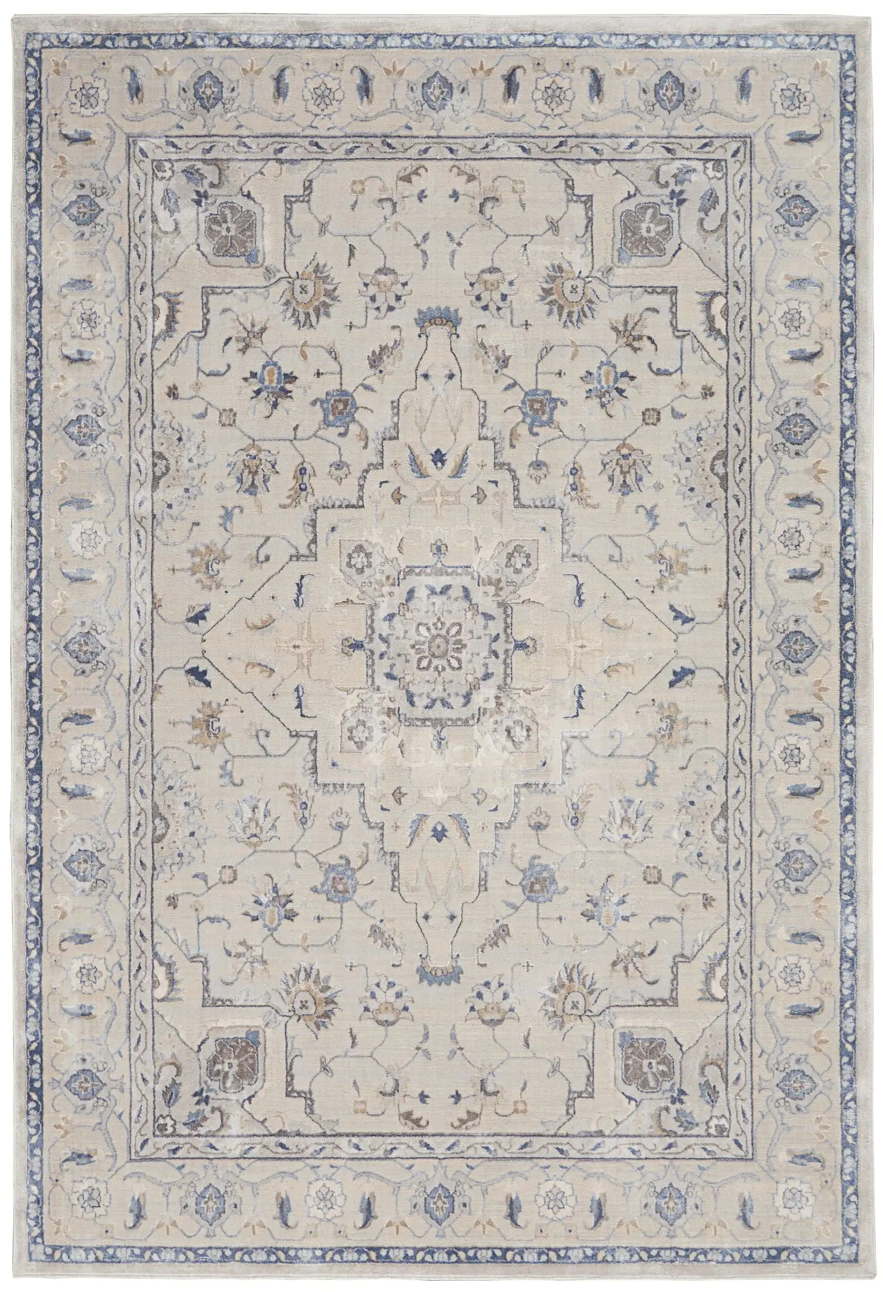 Silky Textures SLY08 Ivory Grey Runner - Image 5