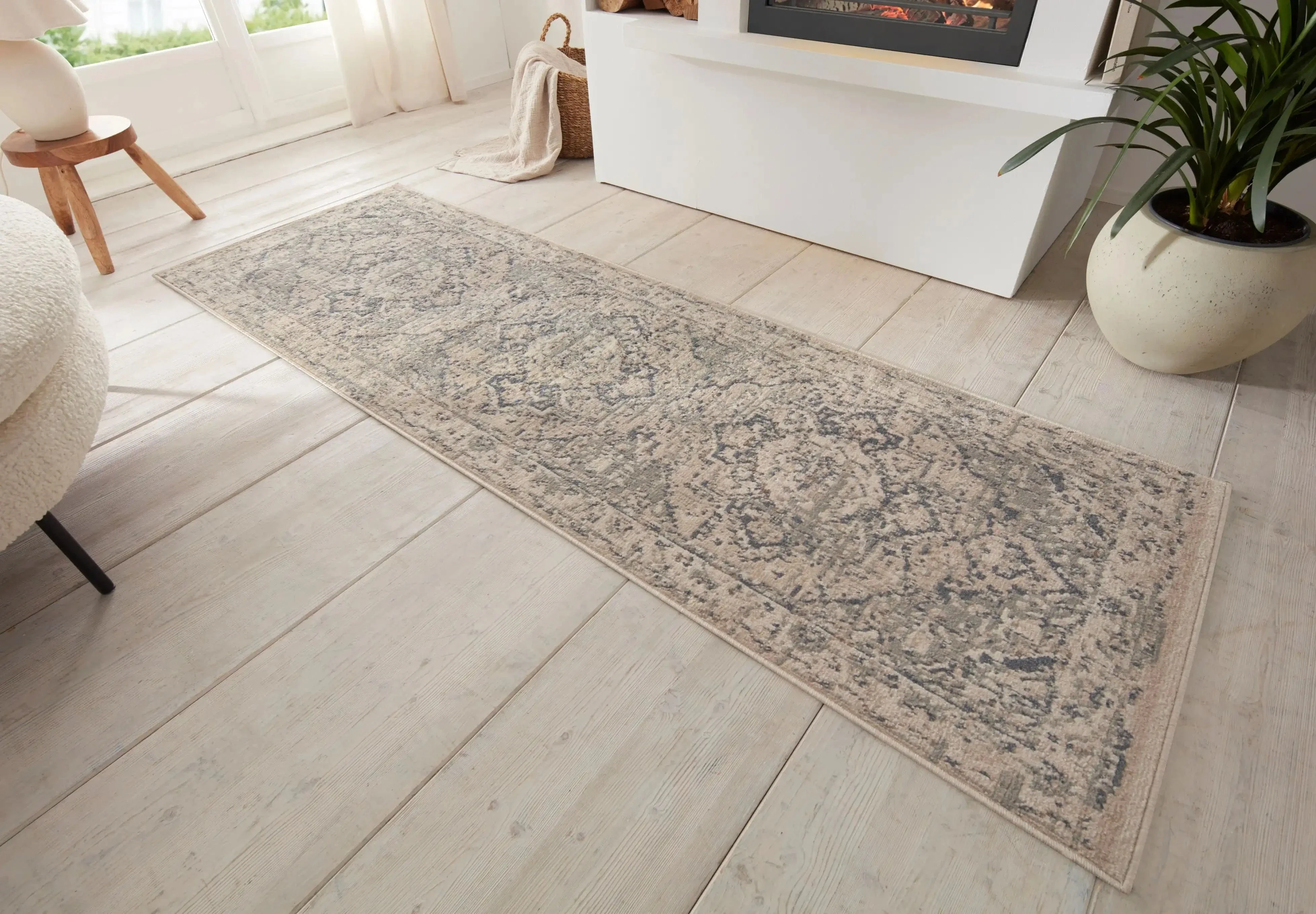 Terrain 105596 Sand Cream Grey Rug - Image 5