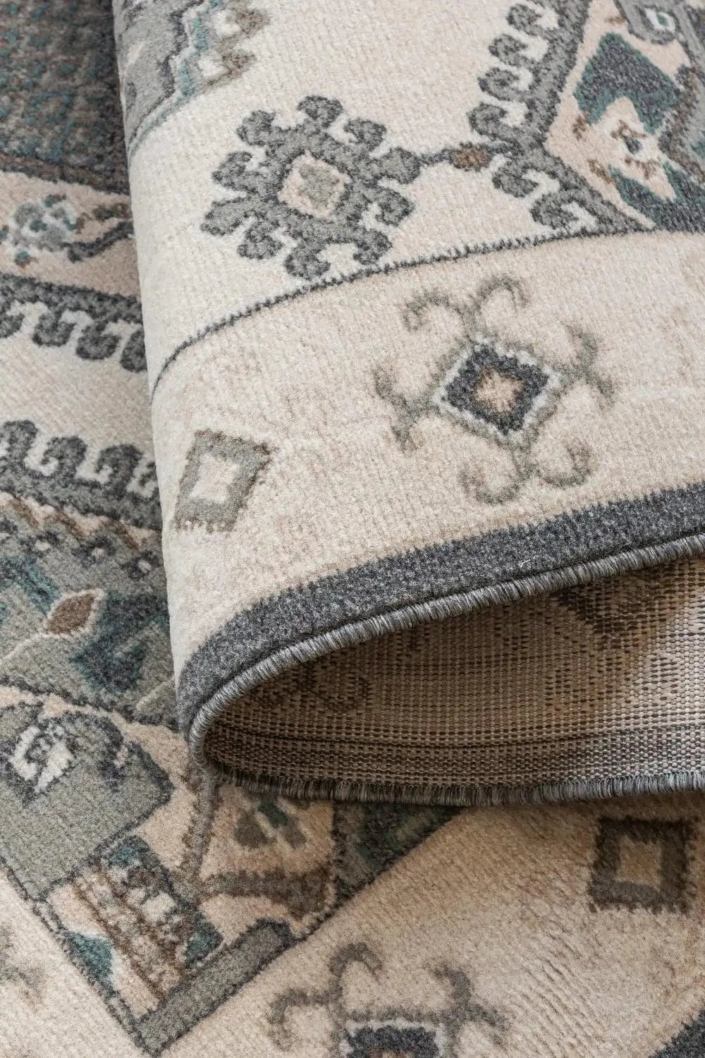 Terrain 106004 Cream Grey Rug - Image 4