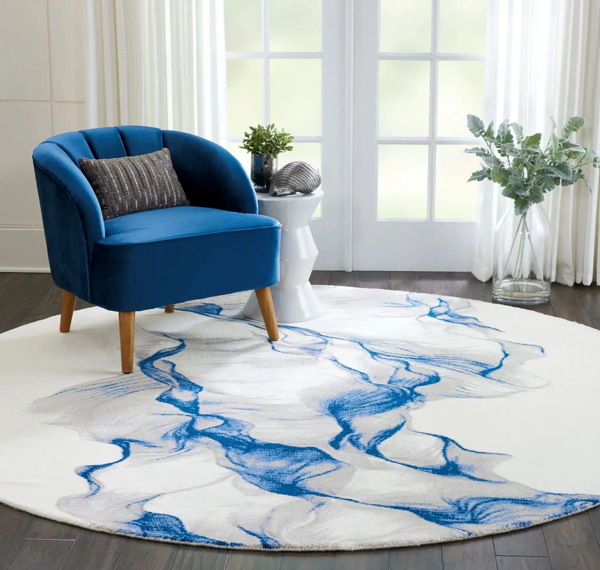 Twilight Nourison TWI27 Ivory Blue - Image 4