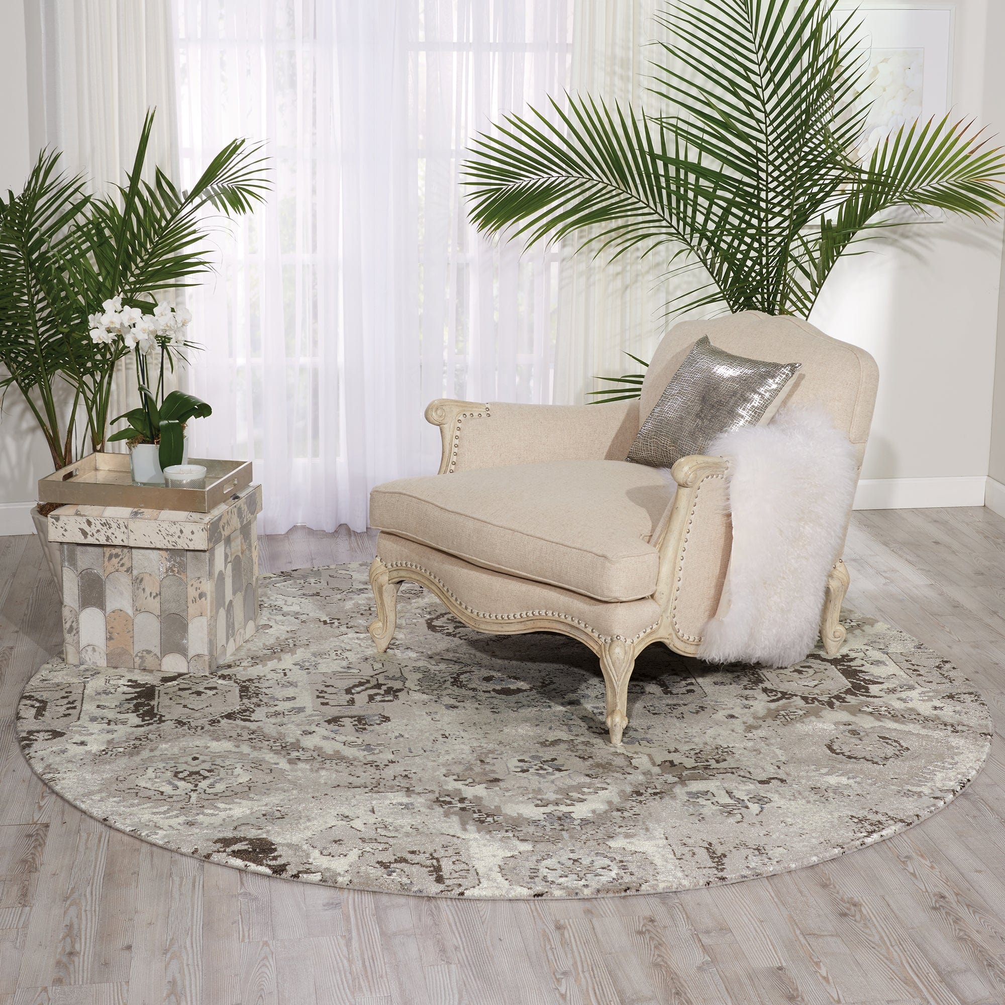 Twilight TWI03 Ivory Grey Round