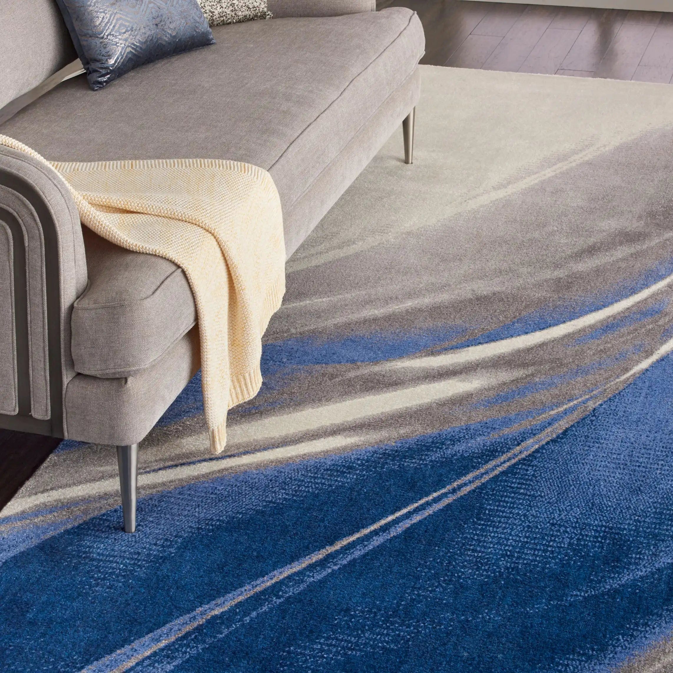 Twilight TWI28 Ivory Grey Blue Round - Image 3