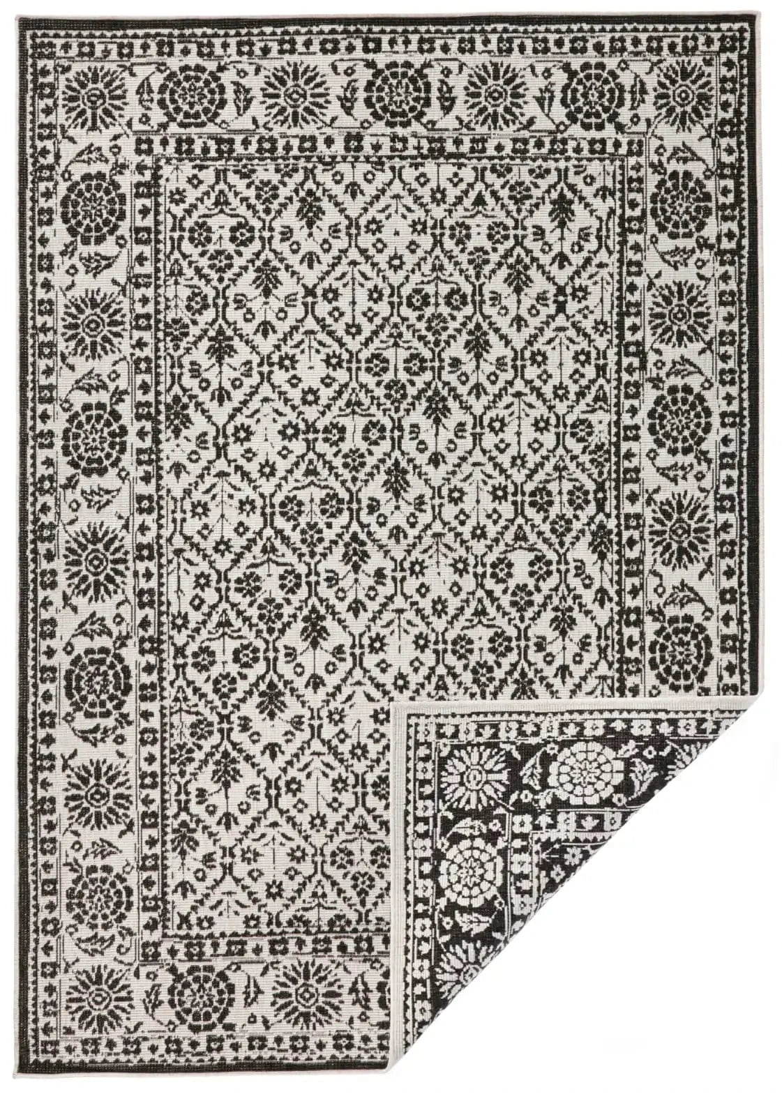 Twin 103113 Black Cream Rug - Image 2