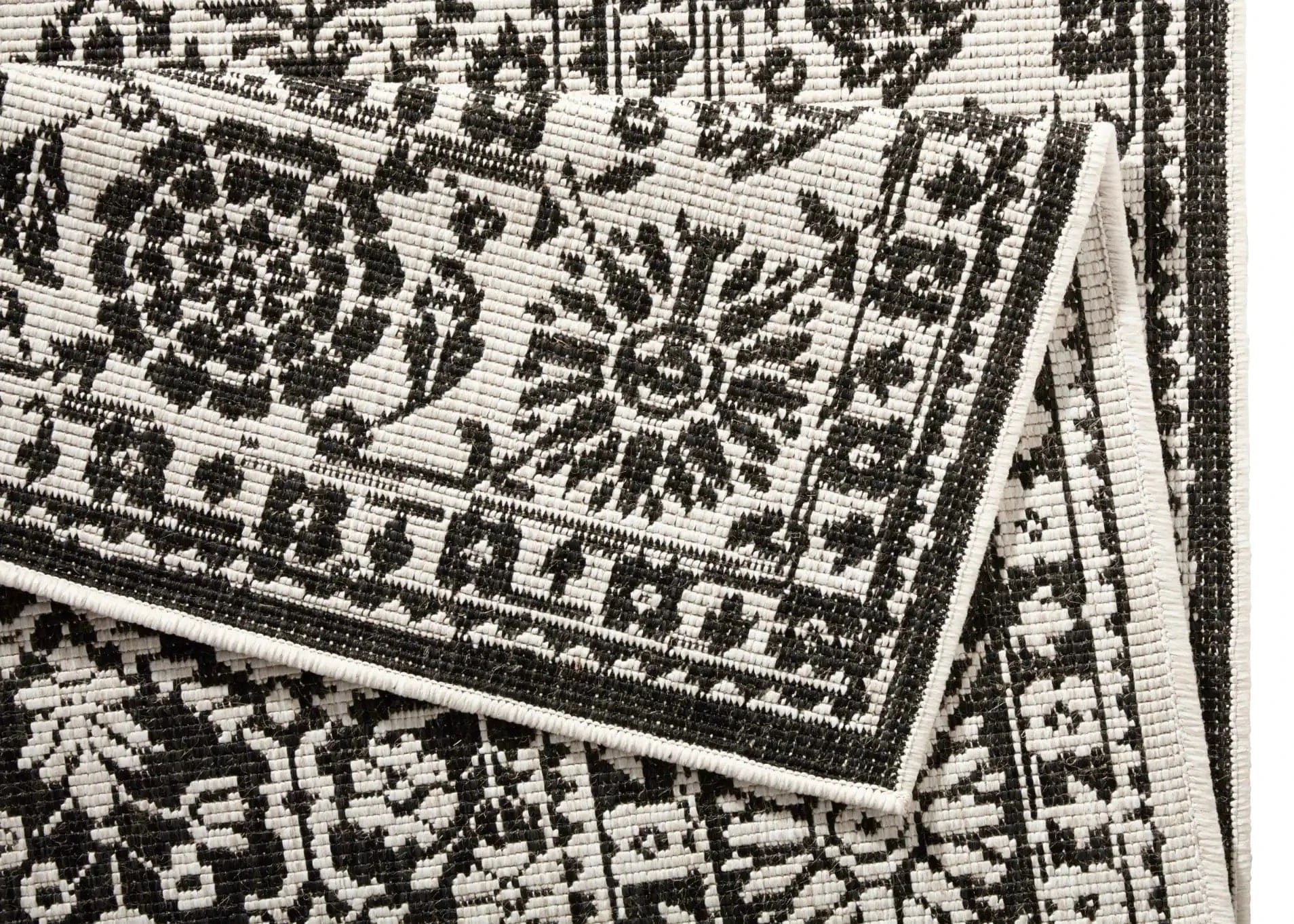 Twin 103113 Black Cream Rug - Image 3