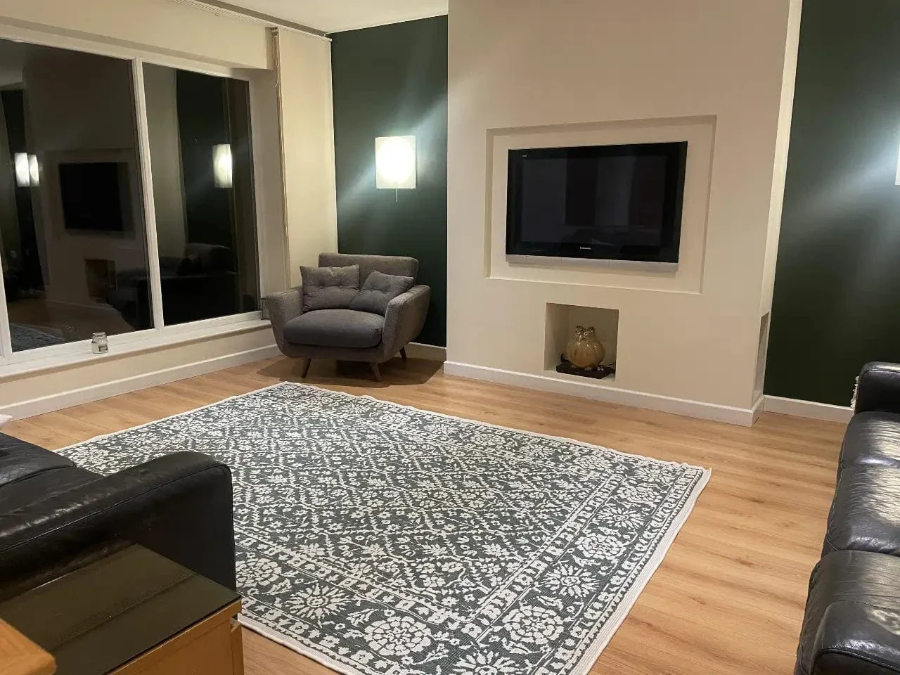 Twin 103115 Green Cream Rug - Image 2