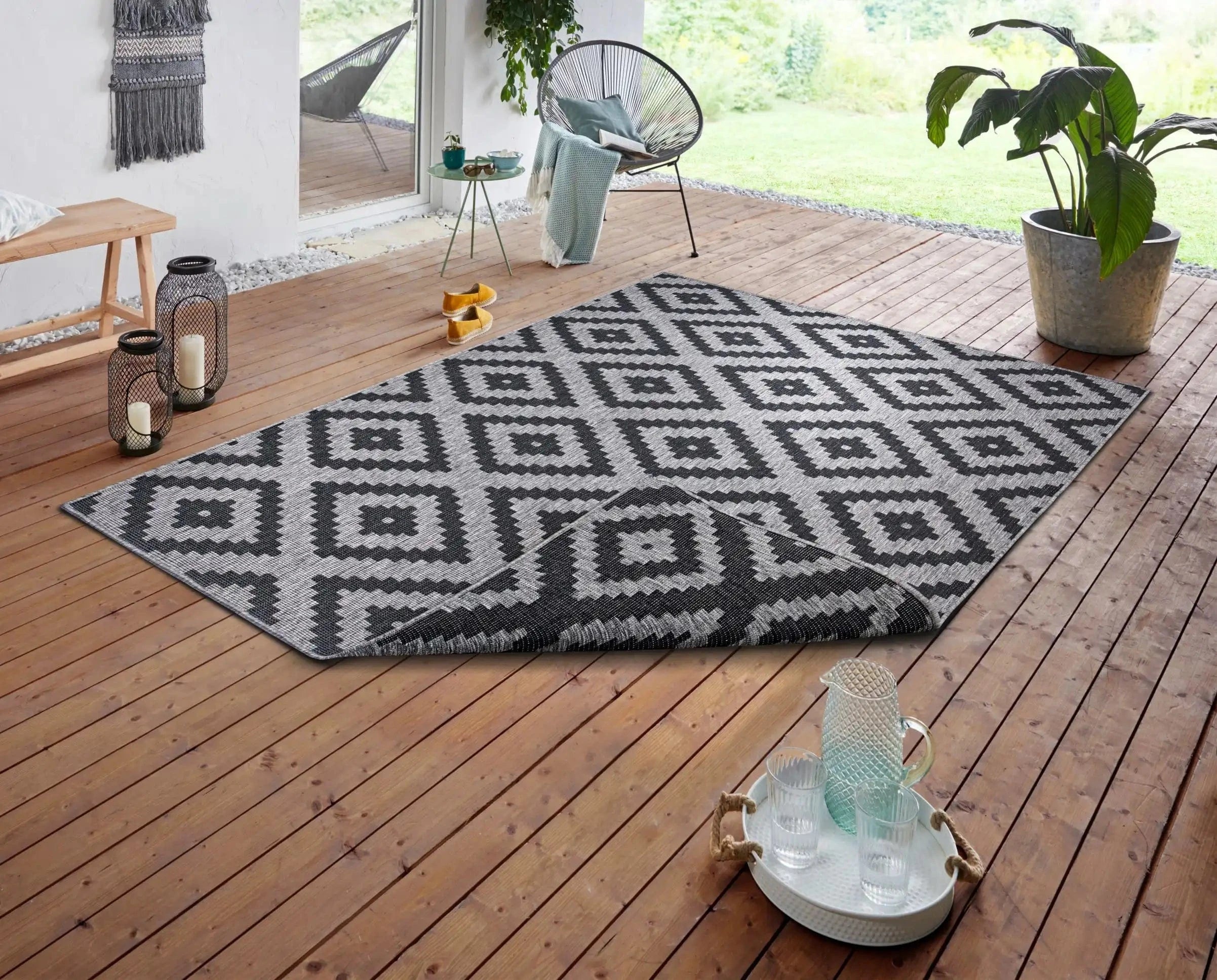 Twin 105461 Malta Night Silver Rug