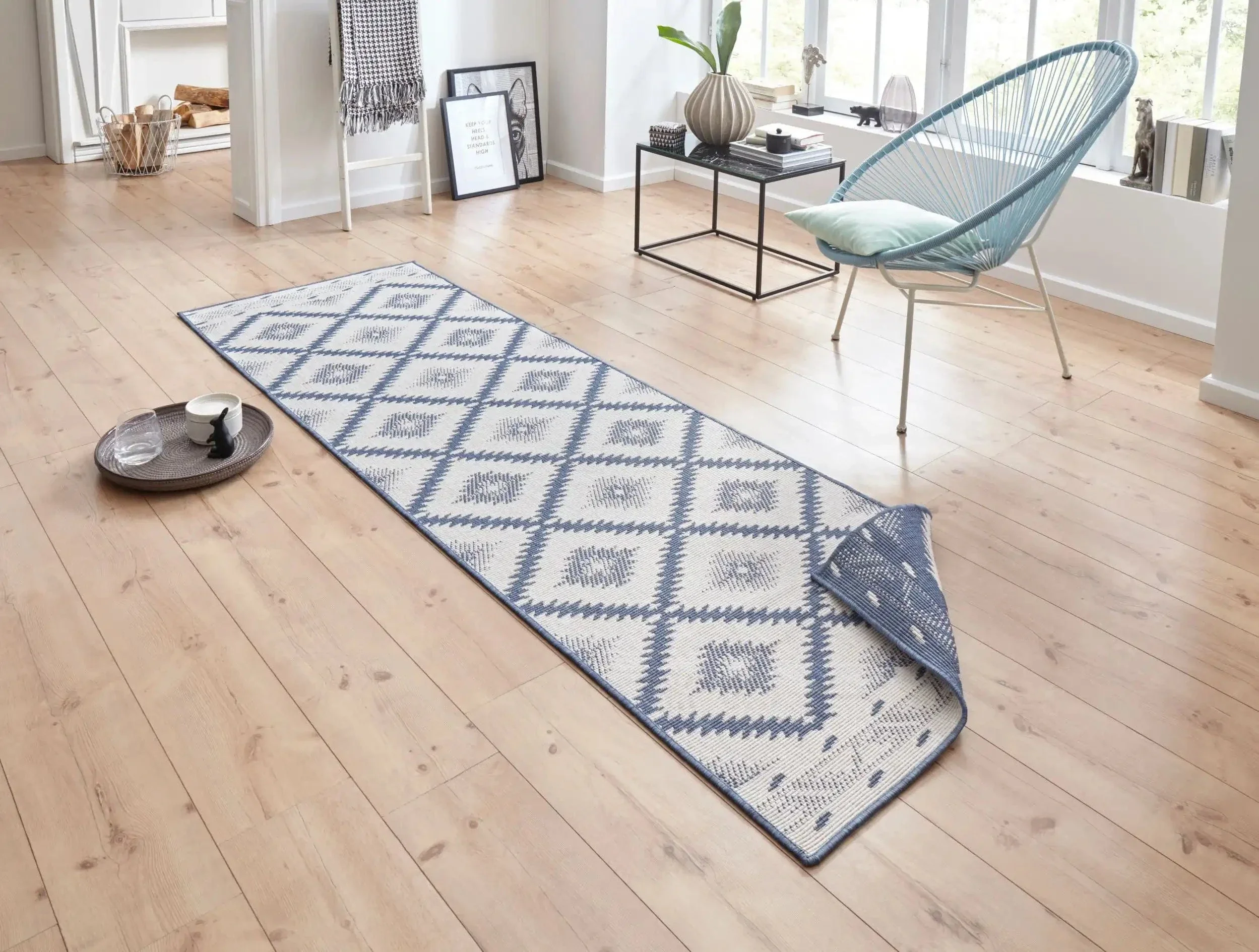 Twin Supreme 103430 Malibu Blue Cream Rug - Image 5