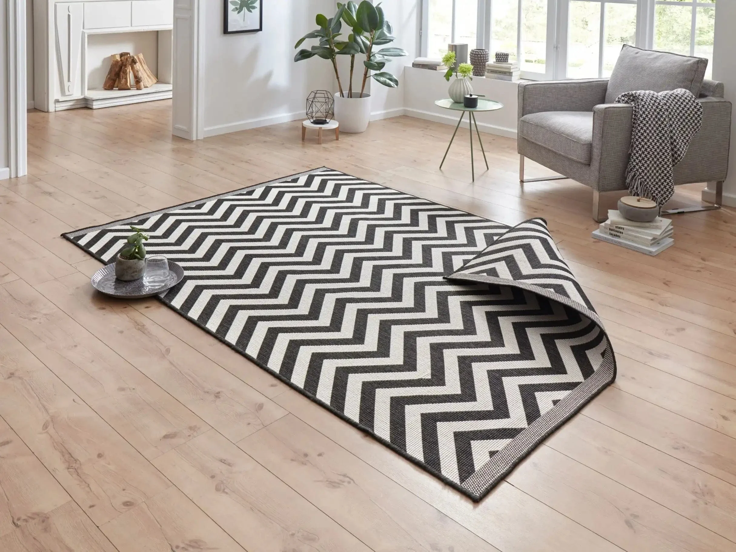 Twin Supreme 103433 Palma Black Cream Rug