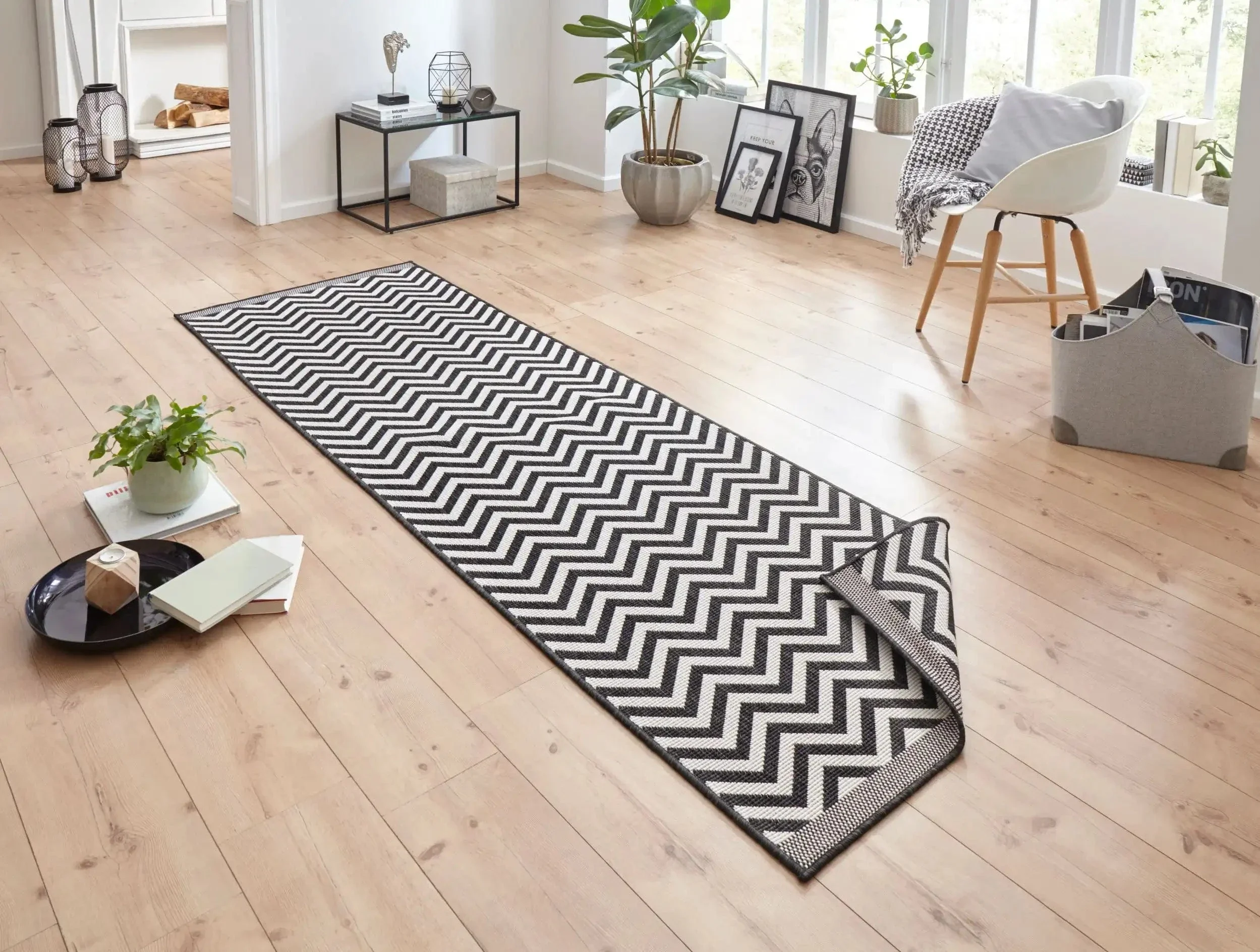 Twin Supreme 103433 Palma Black Cream Rug - Image 2