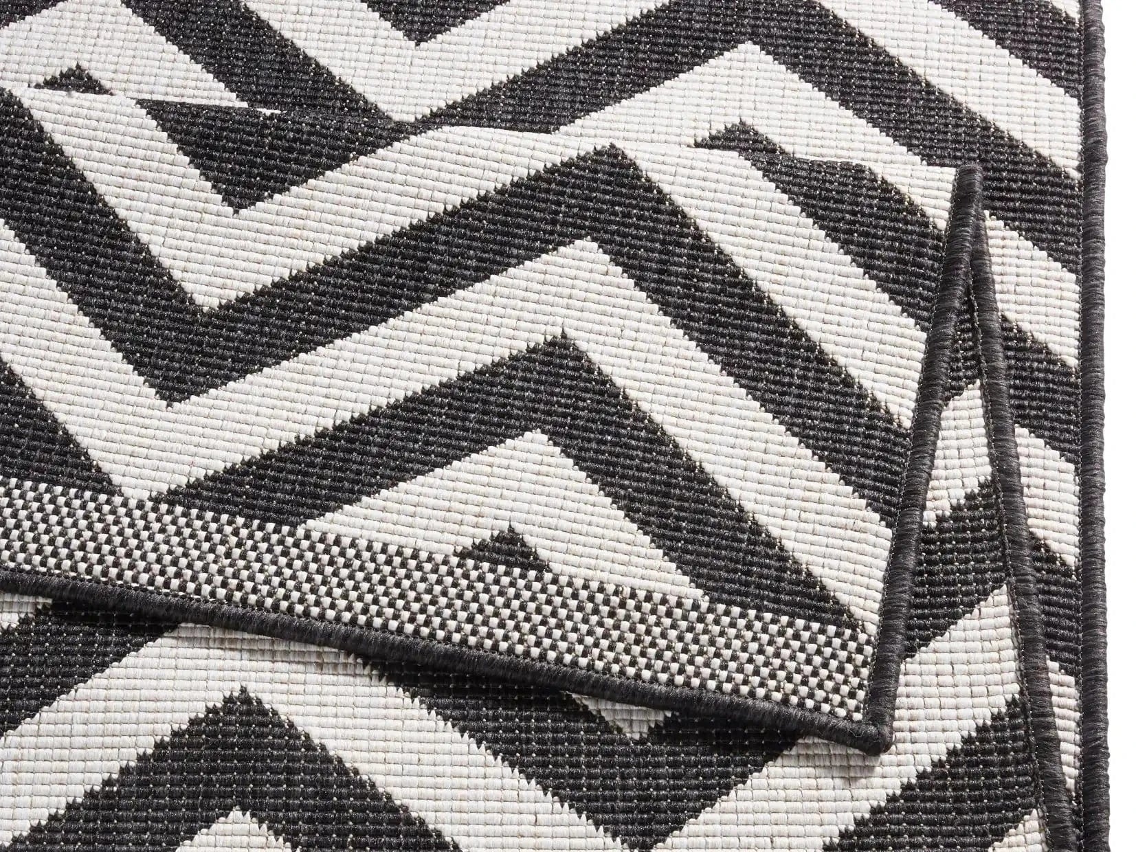Twin Supreme 103433 Palma Black Cream Rug - Image 4