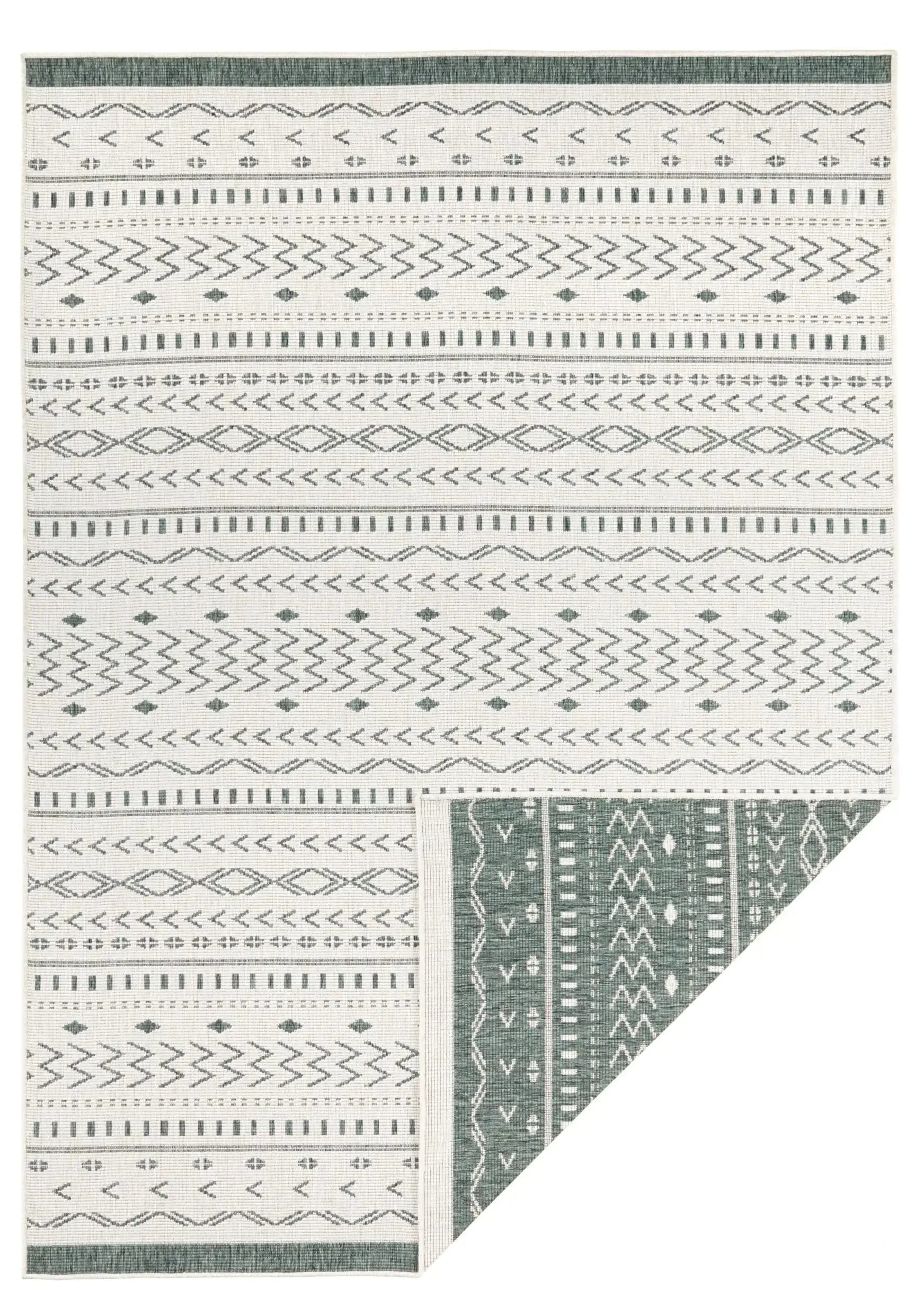 Twin Supreme 103440 Kuba Green Cream Rug - Image 3