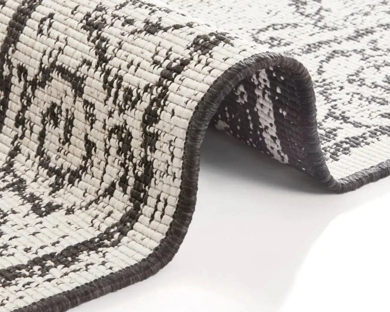Twin Supreme 103868 Cebu Black Cream Rug - Image 3