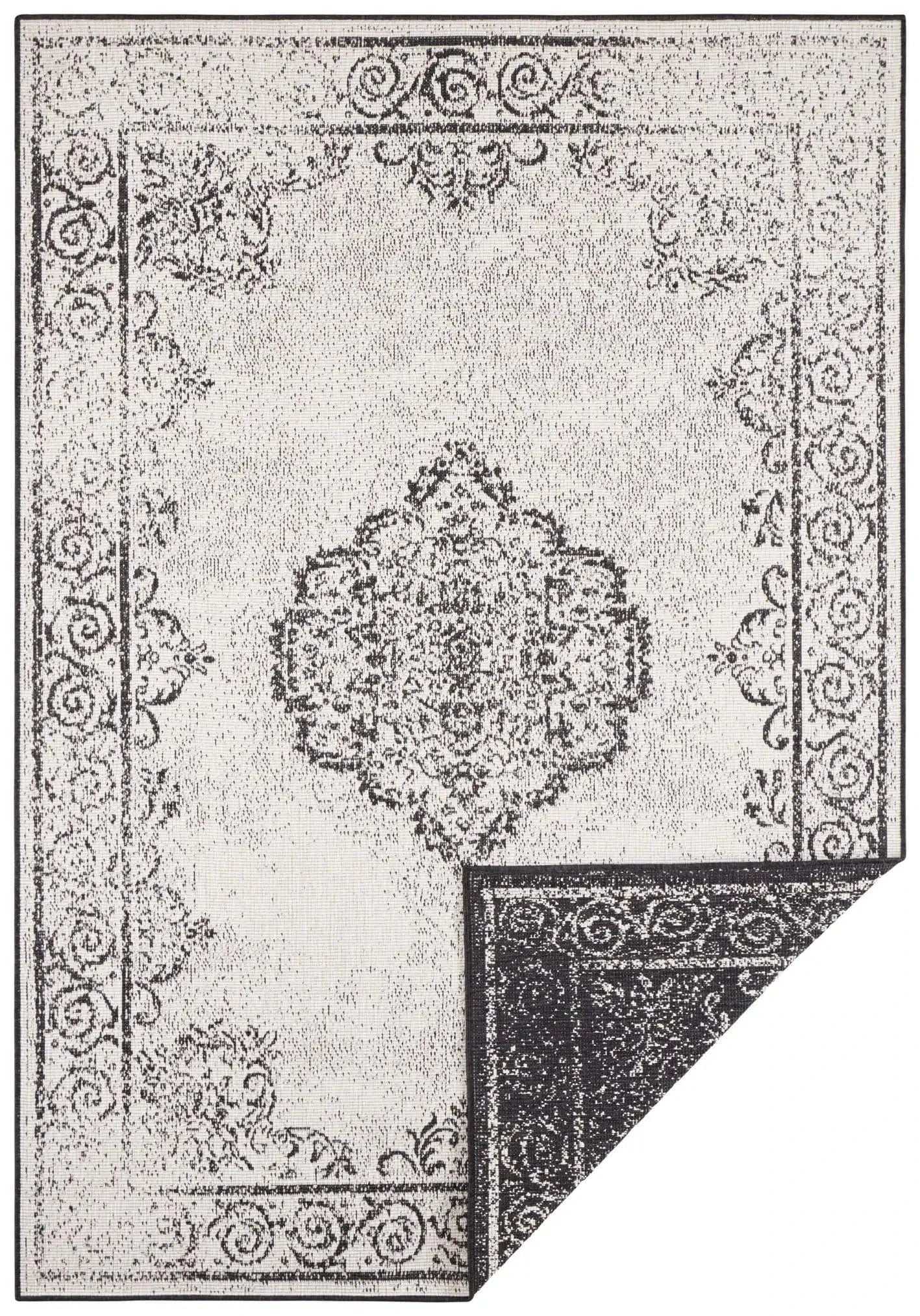 Twin Supreme 103868 Cebu Black Cream Rug - Image 4