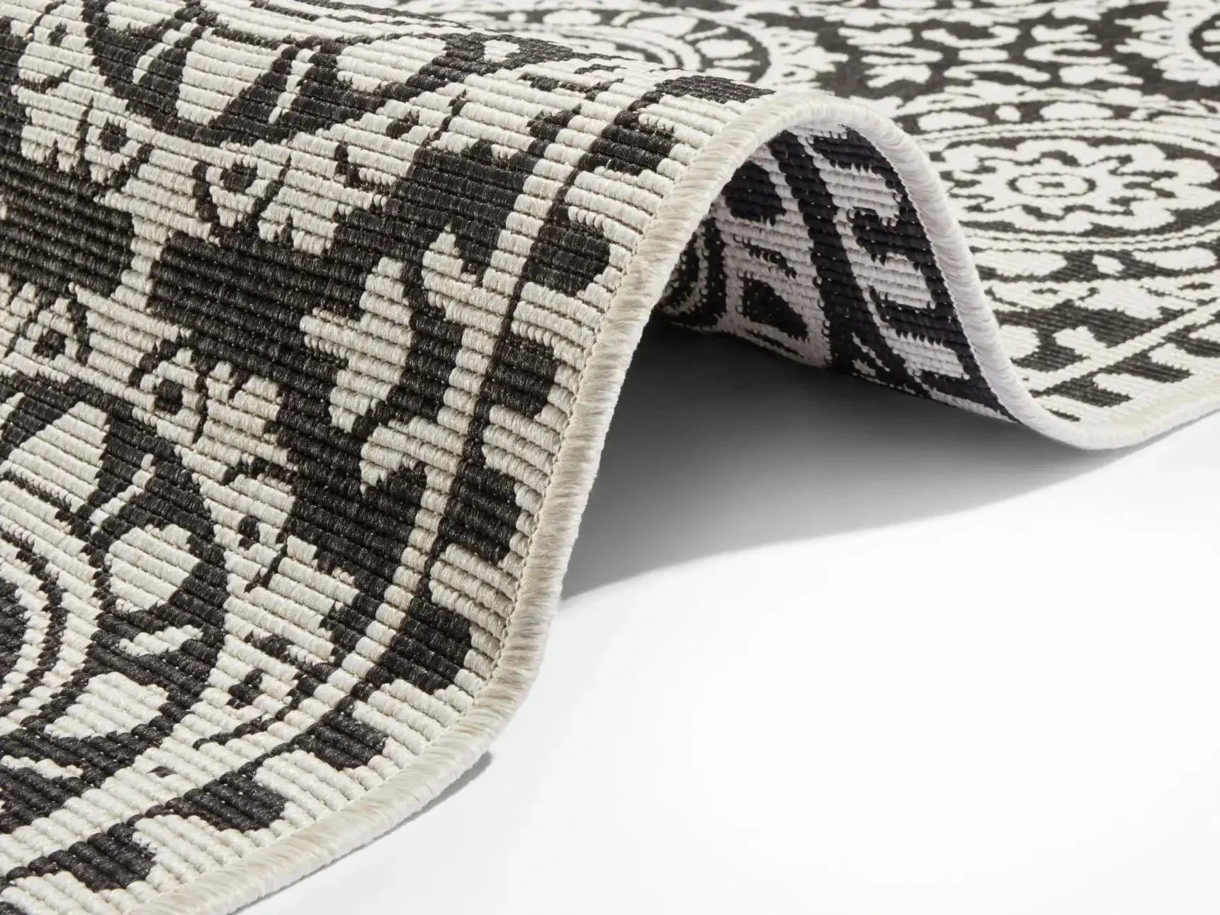 Twin Supreme 104129 Jardin Black Cream Rug - Image 3