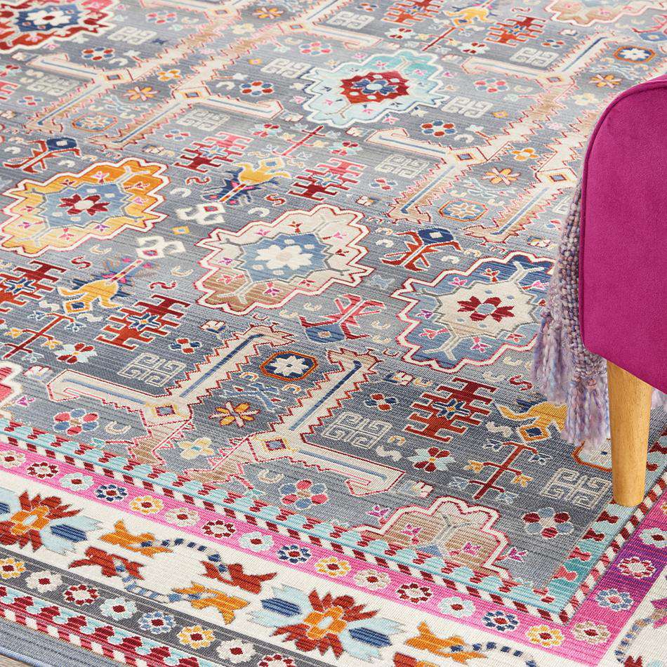 Vintage Kashan VKA05 Grey Multi - Image 3