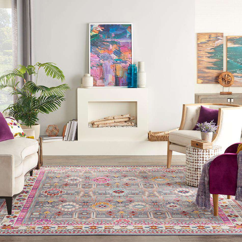 Vintage Kashan VKA05 Grey Multi - Image 4