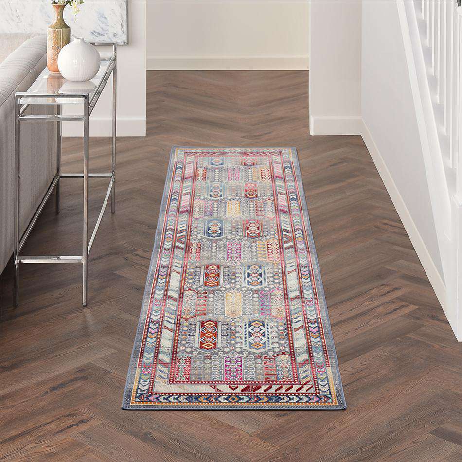 Vintage Kashan VKA06 Grey Multi Runner