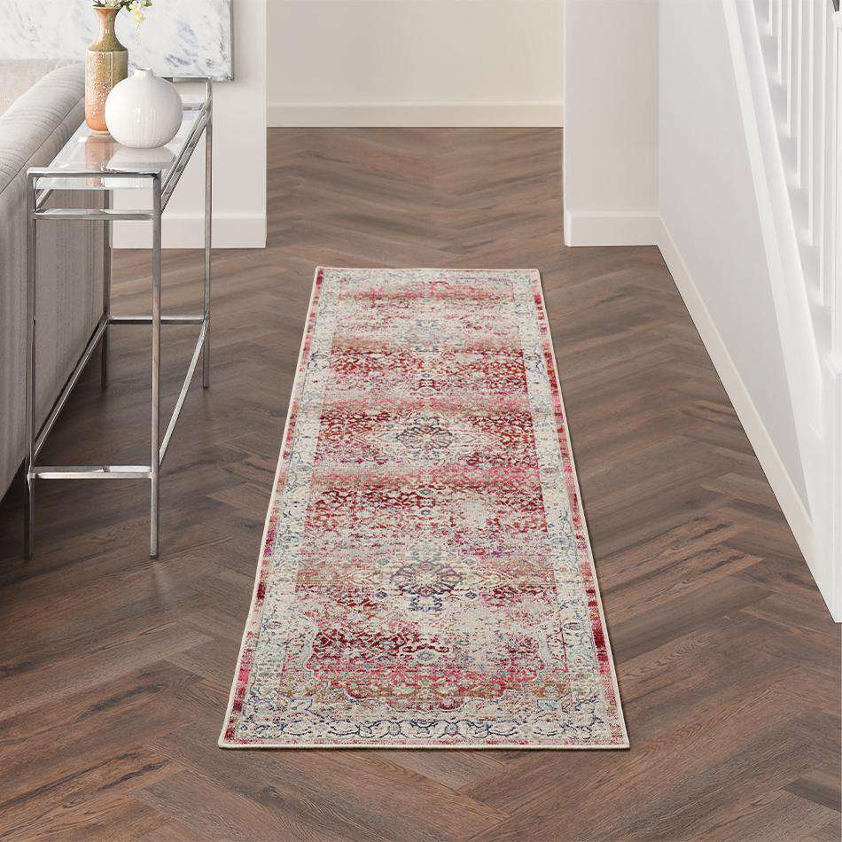 Vintage Kashan VKA07 Red Ivory Runner