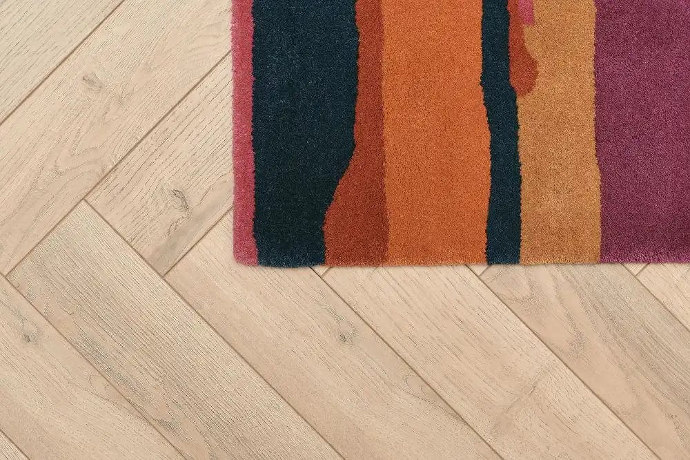 Woven Edge Runners ABSTRACT Red/Multi - Image 3
